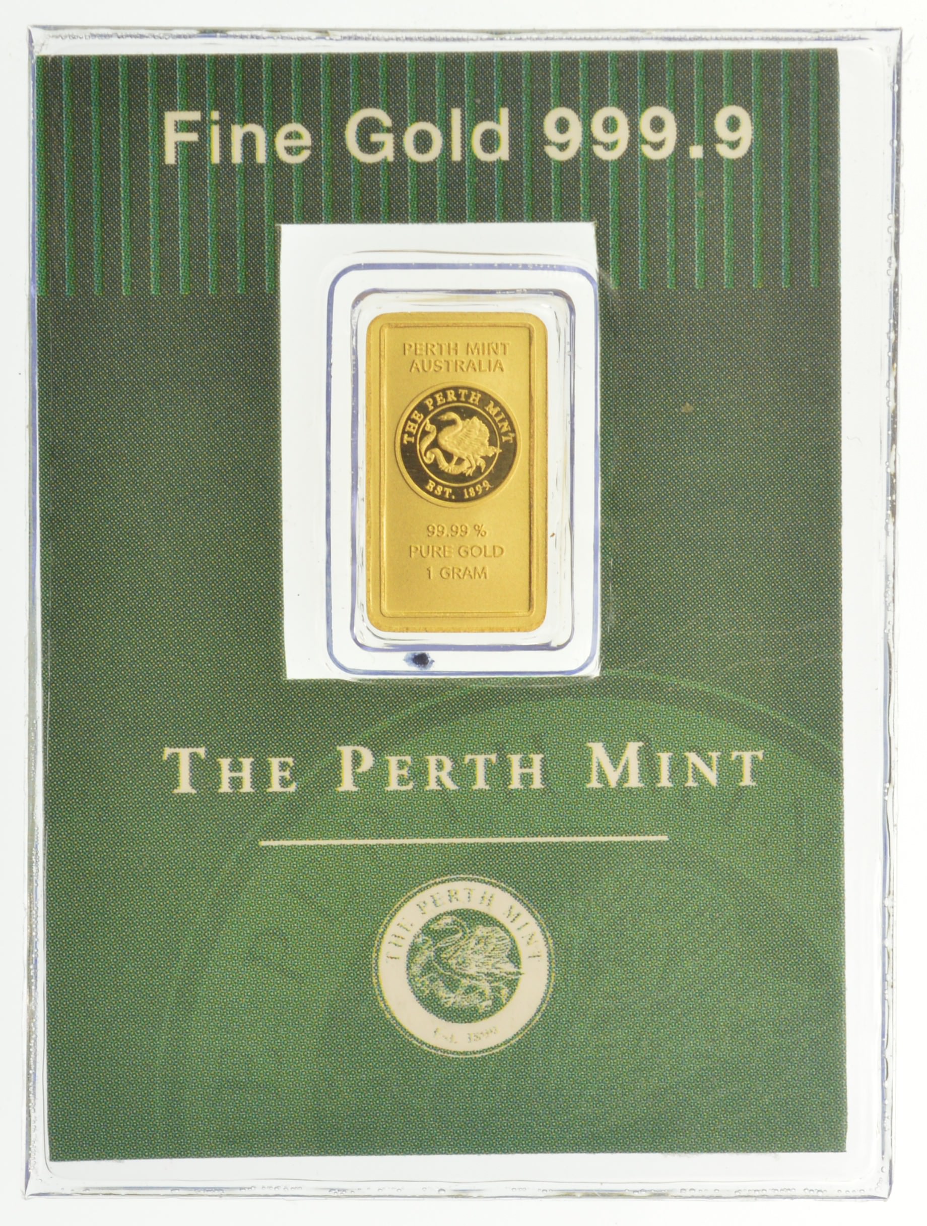 1 Gram Solid 99.99 Fine Gold Bar - Perth Mint Australia, With ...