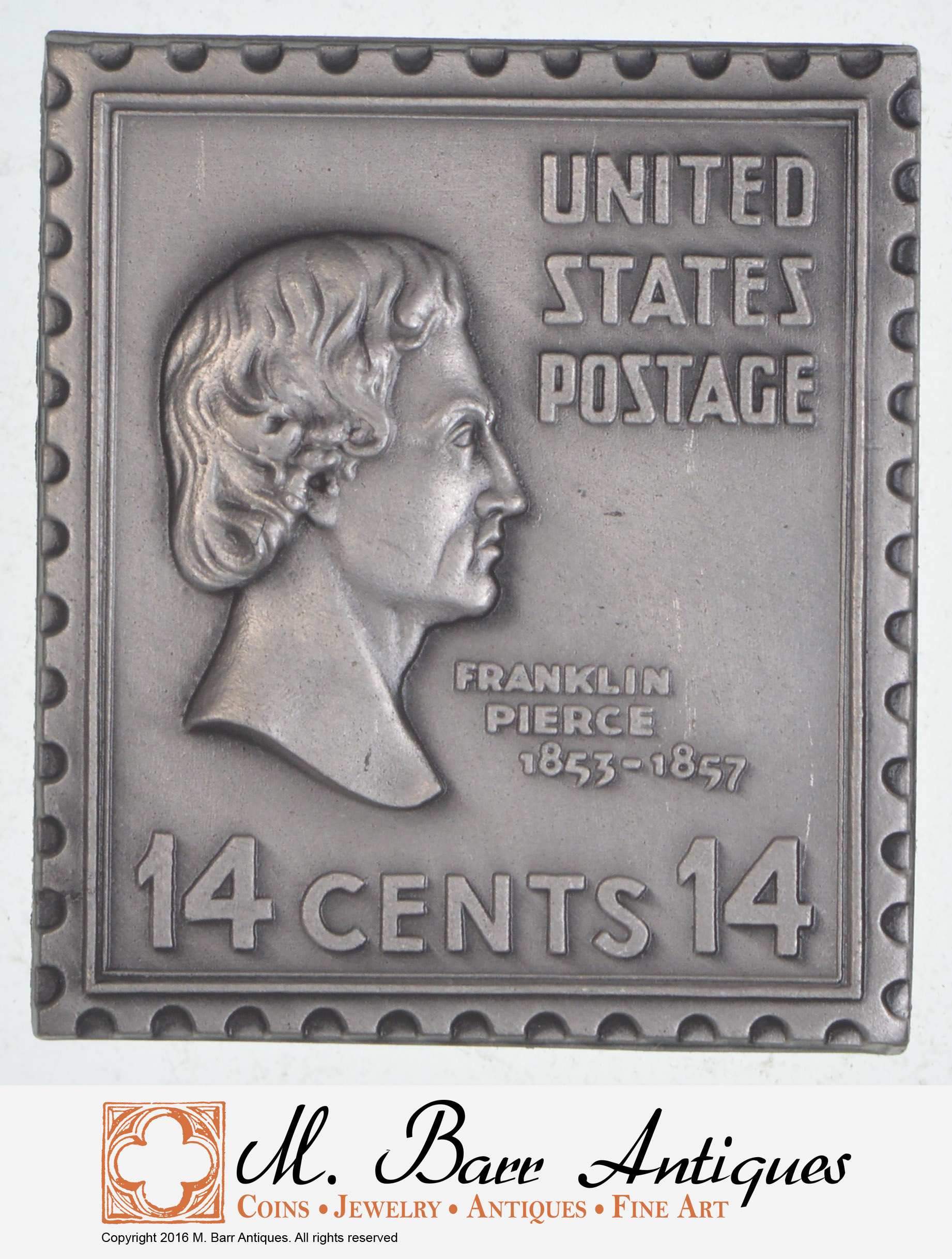 11.1 Grams .999 Fine SIlver Historic Stamp! LIMITED Property Room