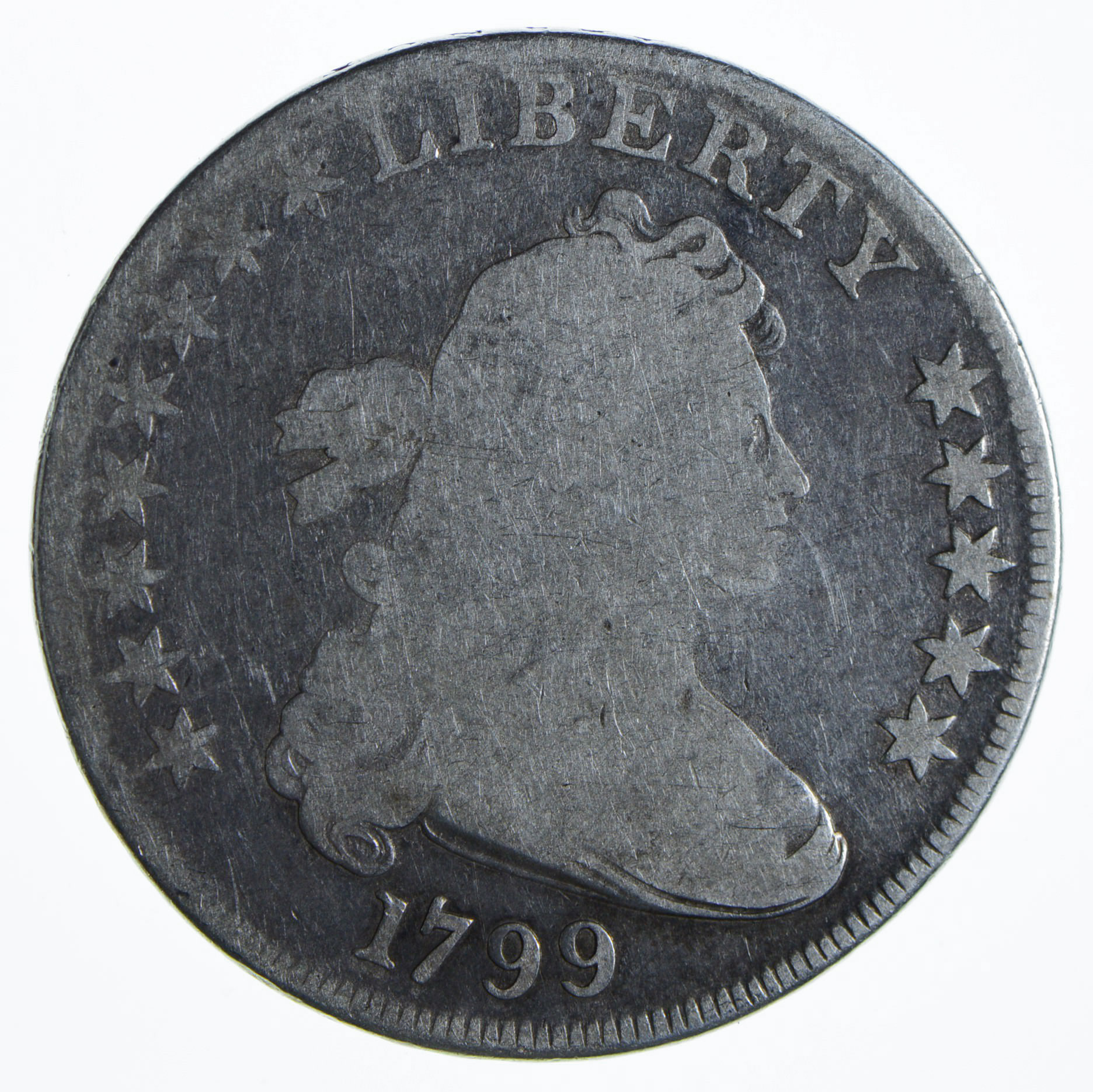 1799 Draped Bust Silver Dollar Early American Type Coin Property Room