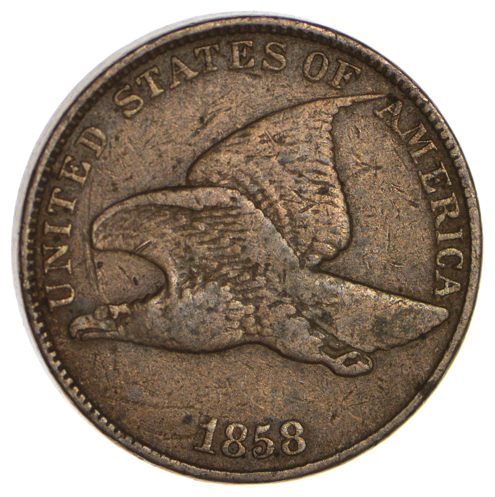1858 Flying Eagle Cent - Very Tough - Issued for only 3 Years ...