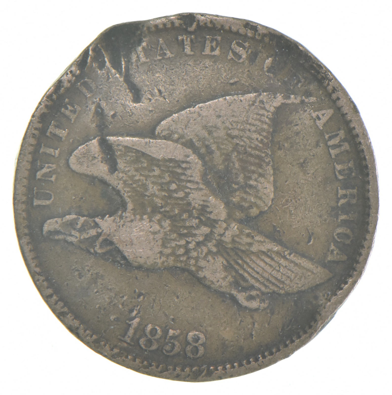 1858 Flying Eagle Cent - Very Tough - Issued for only 3 Years ...