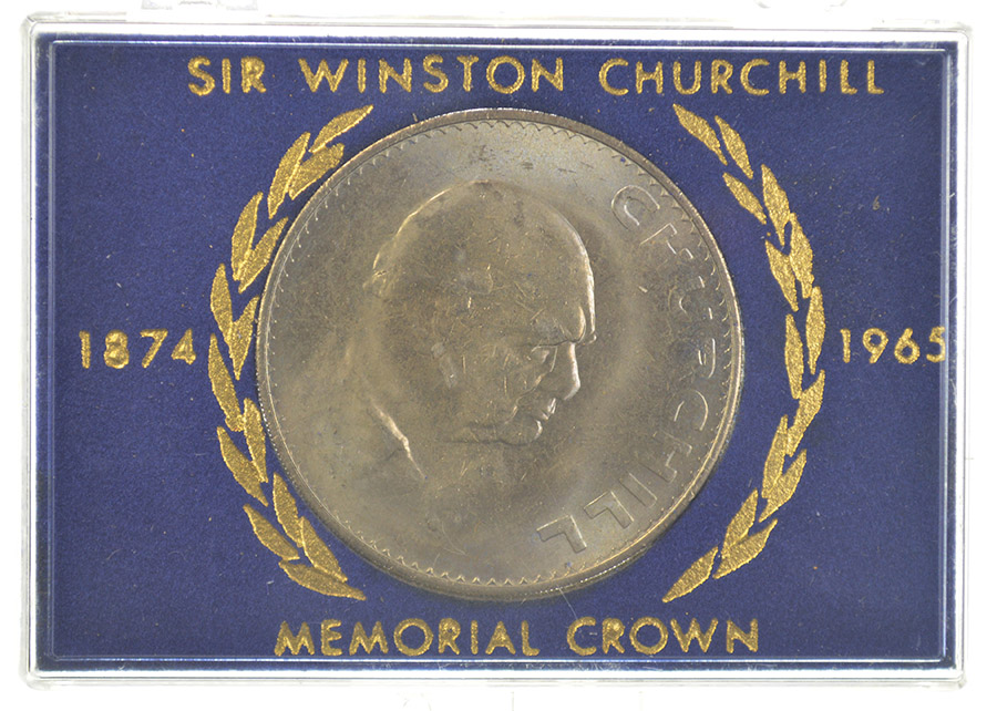 1874-1965 Sir Winston Churchill Memorial Crown In Display Case