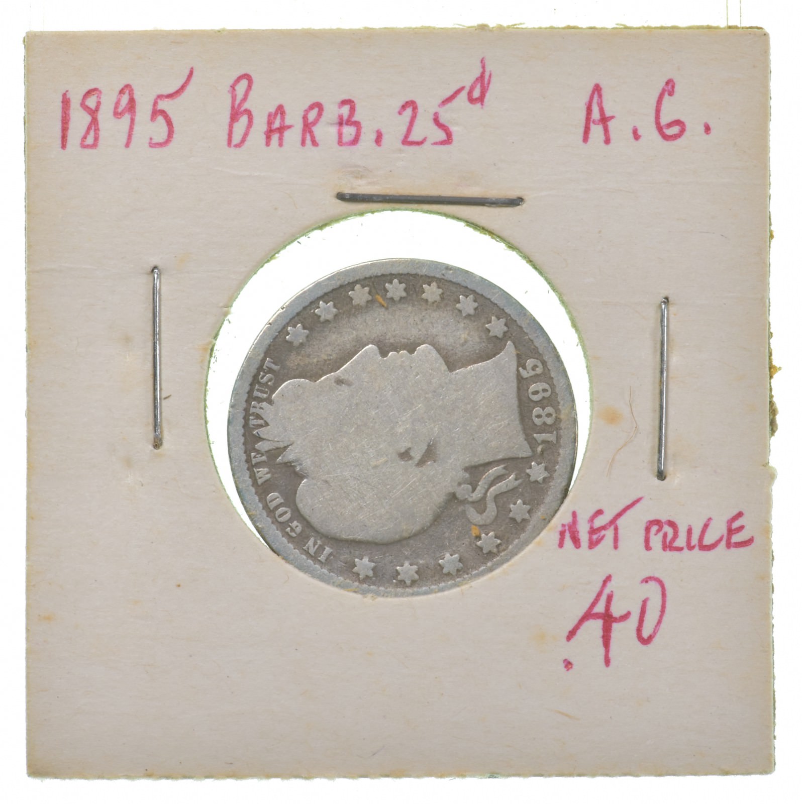 1895 Barber Quarter From a COIN COLLECTION from 1970's | Property Room