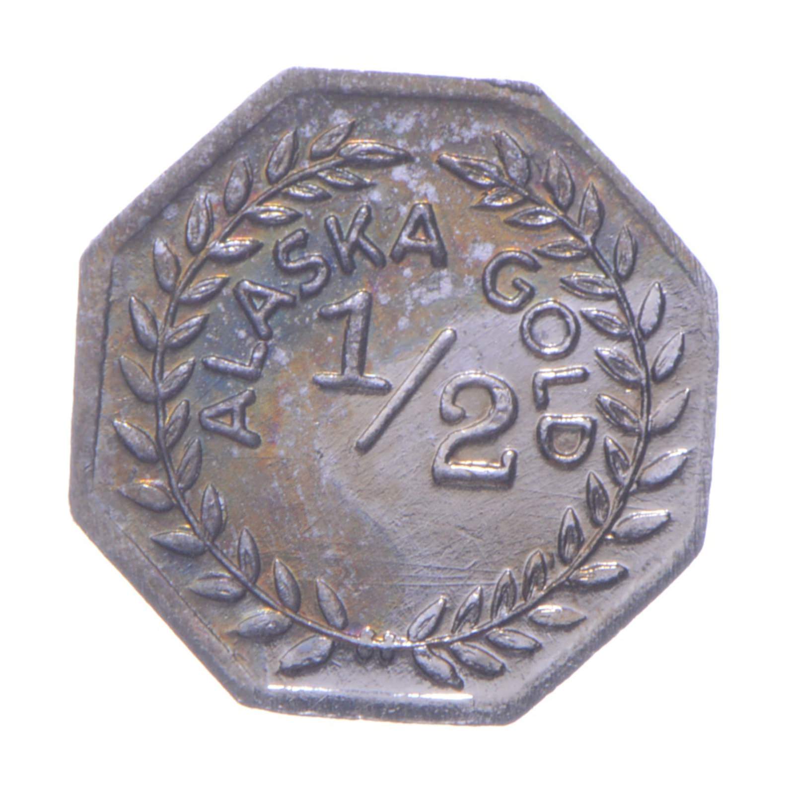 1900 Octagonal Alaska Gold Rush Souvenir Token | Property Room