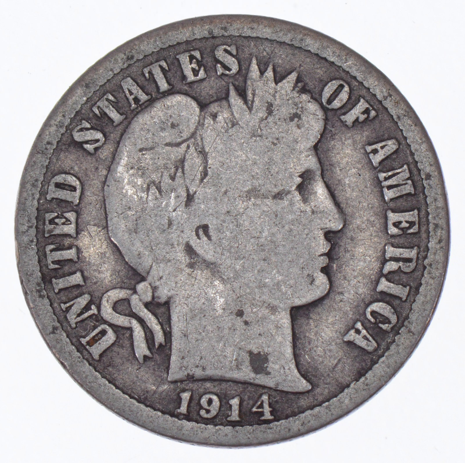 1914 Barber Liberty 90% Silver United States Dime | Property Room