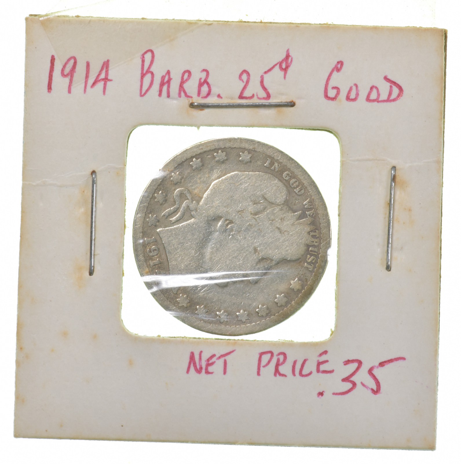 1914 Barber Quarter From a COIN COLLECTION from 1970's | Property Room