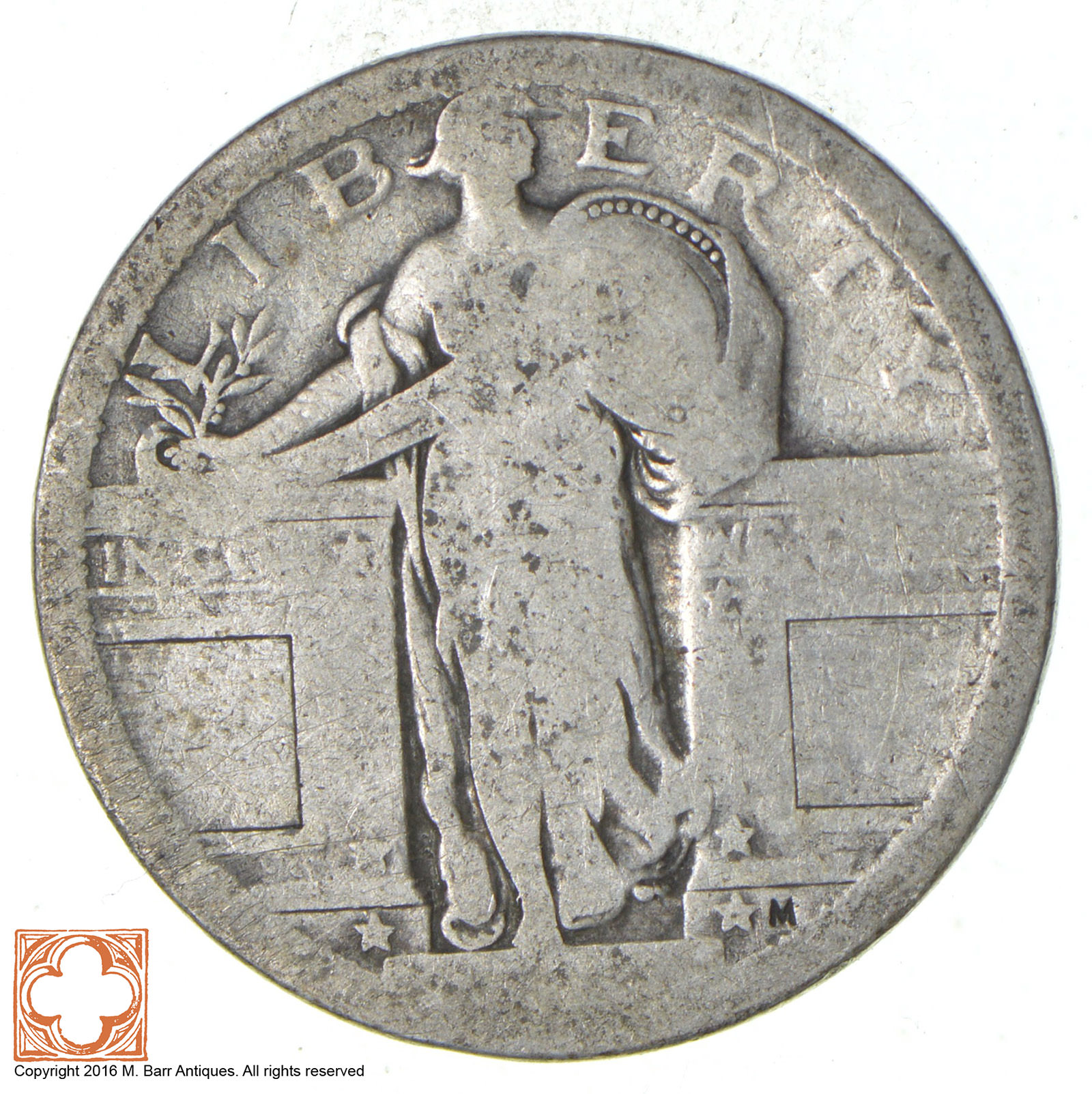 1916 or 1917 Type 1 Standing Liberty Quarter - Mystery - No Star ...