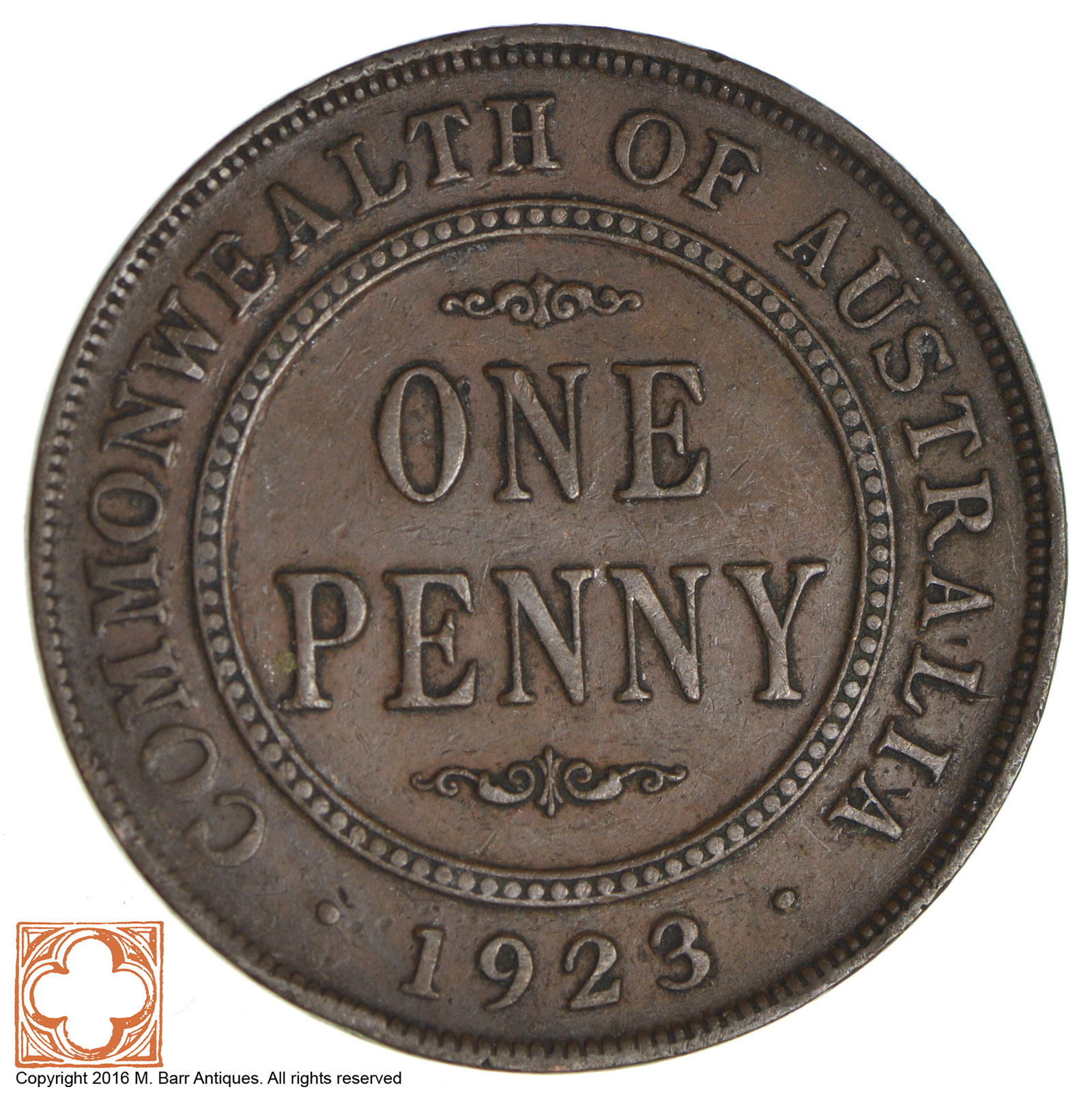 1923 Australia 1 Penny Property Room 1923 Australia 1 Penny Property Room