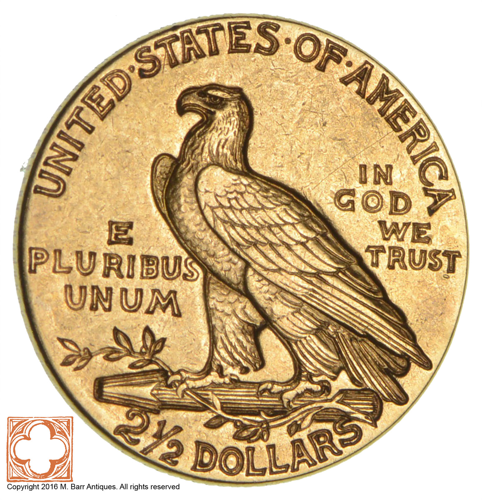 1928 2.50 Indian Head Gold Quarter Eagle Property Room