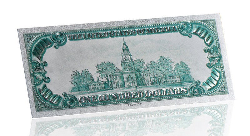 1928 US Silver Certificate $100 Silver Foil- Replica Bank Note ...