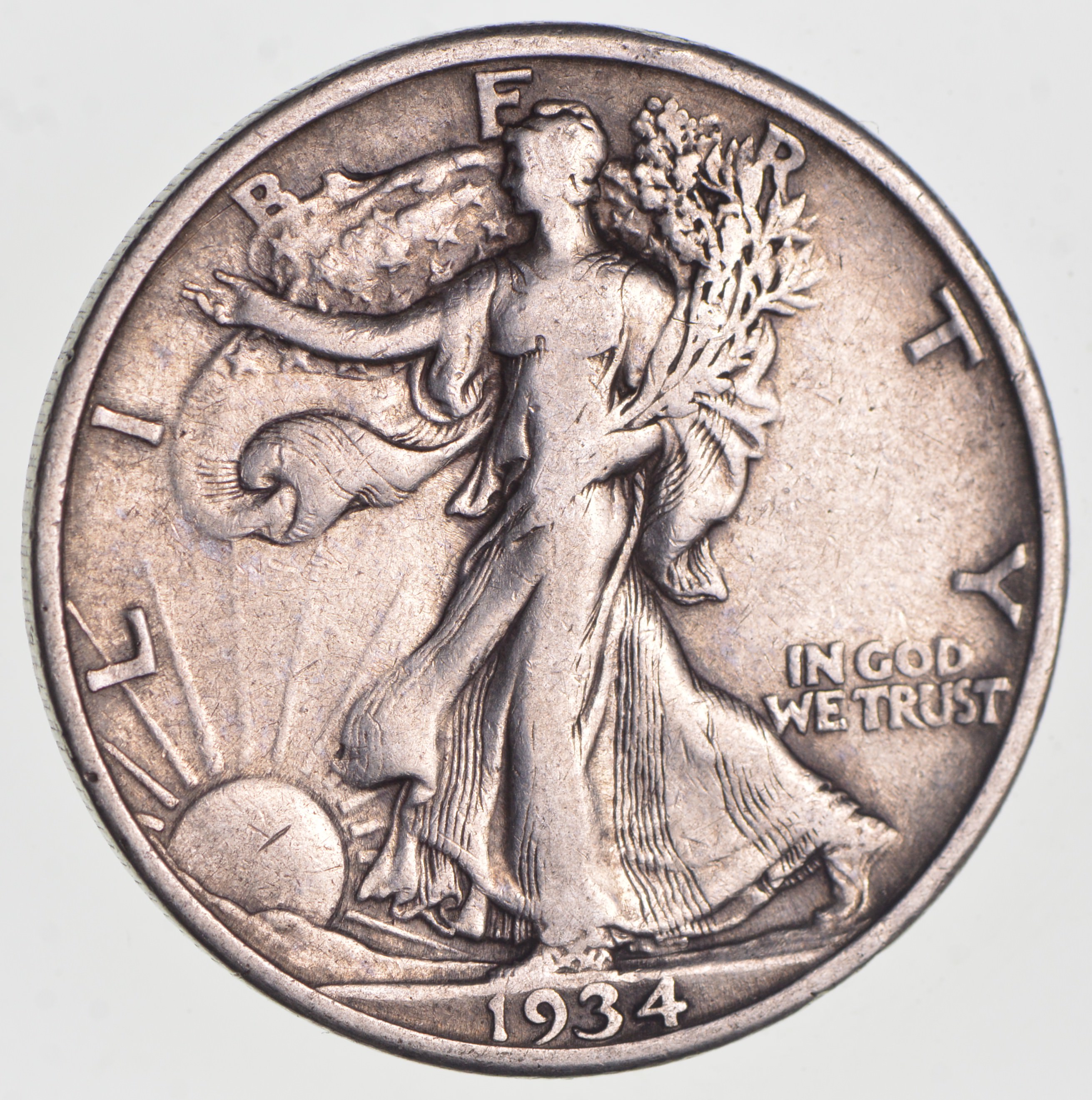 1934 Walking Liberty 90 Silver US Half Dollar Property Room