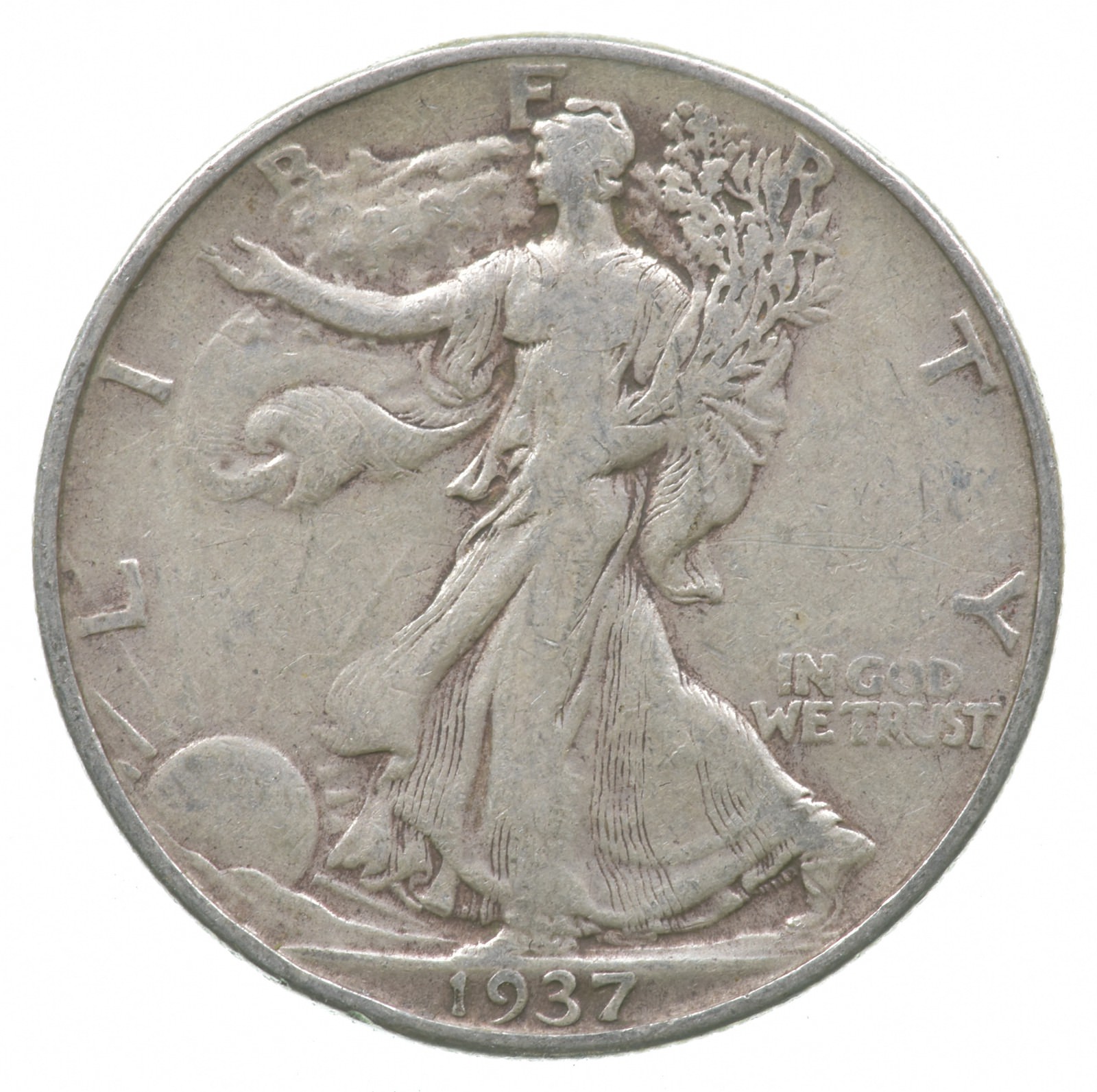 1937 Walking Liberty 90% Silver US Half Dollar | Property Room
