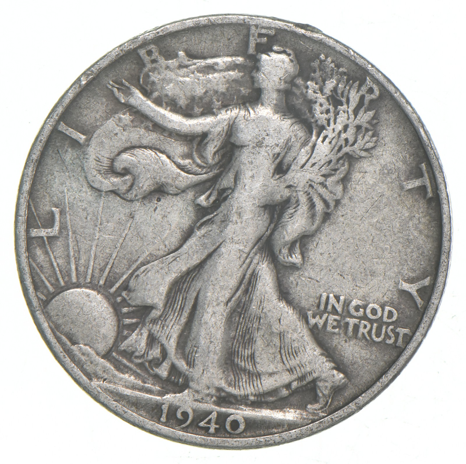 1940-S Walking Liberty 90% Silver US Half Dollar | Property Room