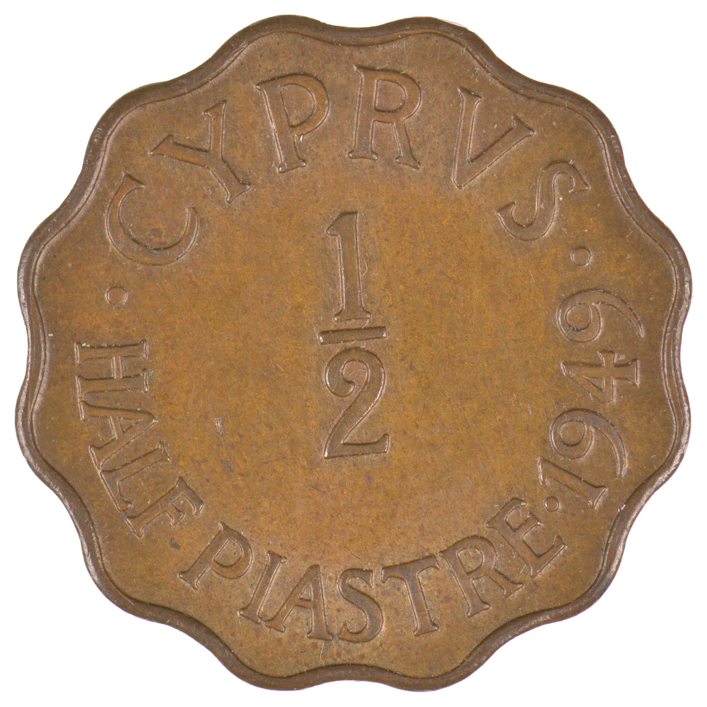 1949 Cyprus Half Piastre King George VI | Property Room