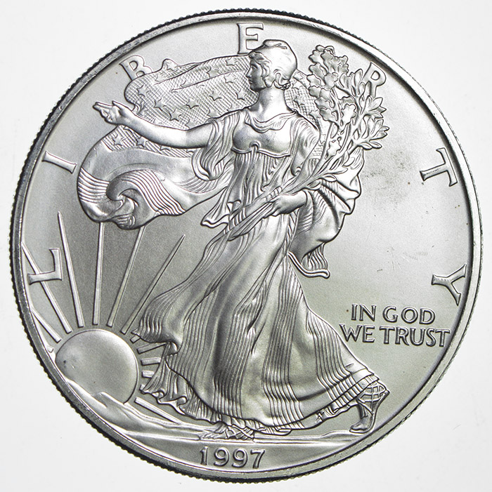 1997 American Silver Eagle 1 Troy Oz .999 Fine Silver | Property Room