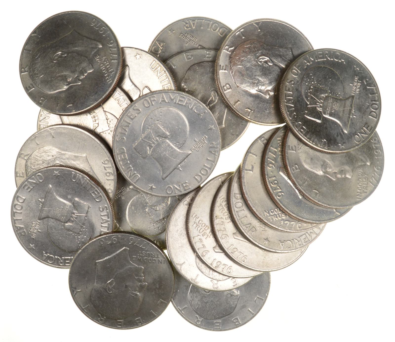 Lucky Lottery Scratch Off Coin – 1 Bicentennial Eisenhower Ike 1776-1976 $1, Circulated