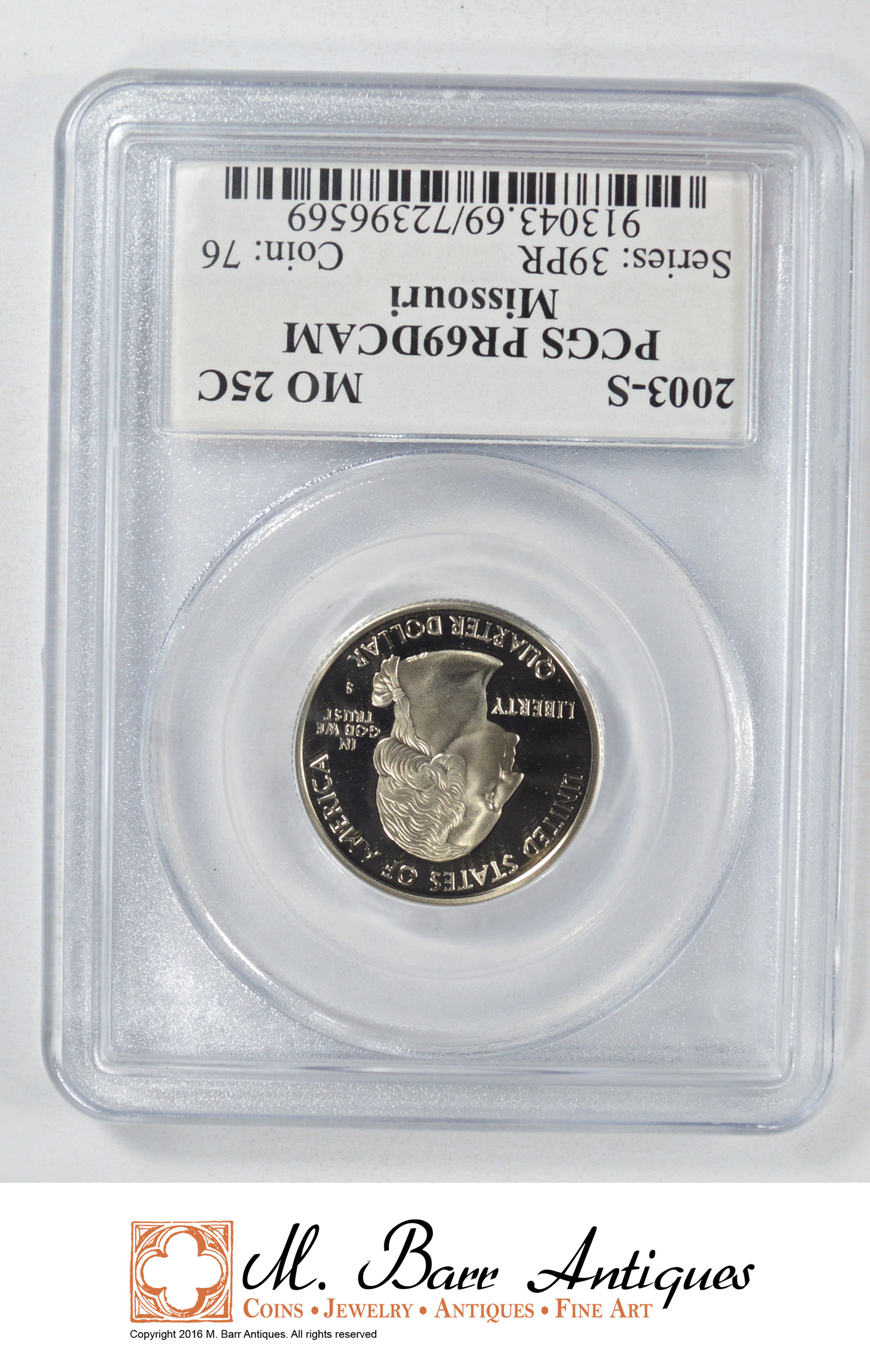 STATE QUARTER 2003 S Missouri Proof DCAM