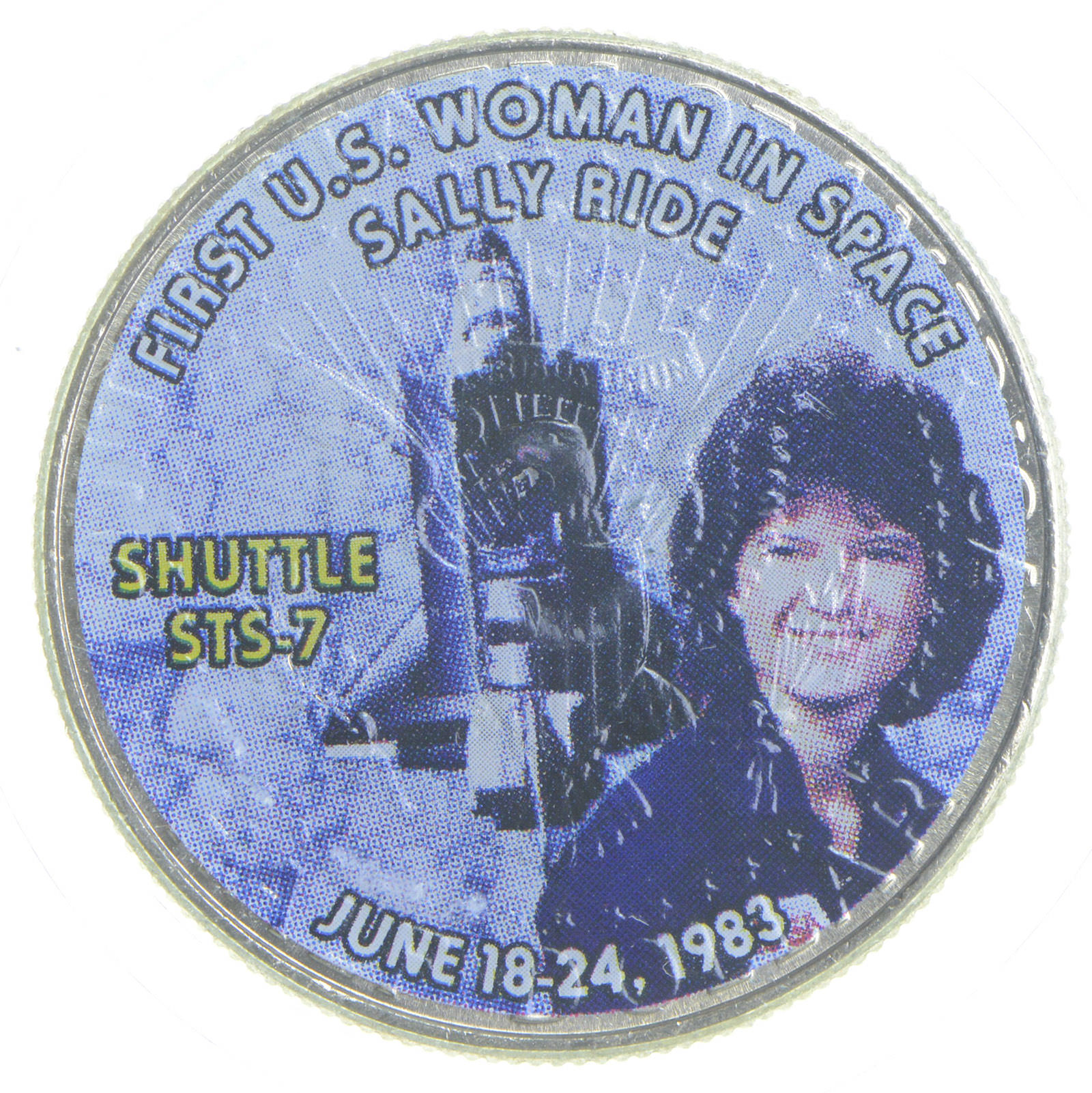 2005-D Commemorative Space Overlay Kennedy Half Dollar - Shuttle STS-7 ...