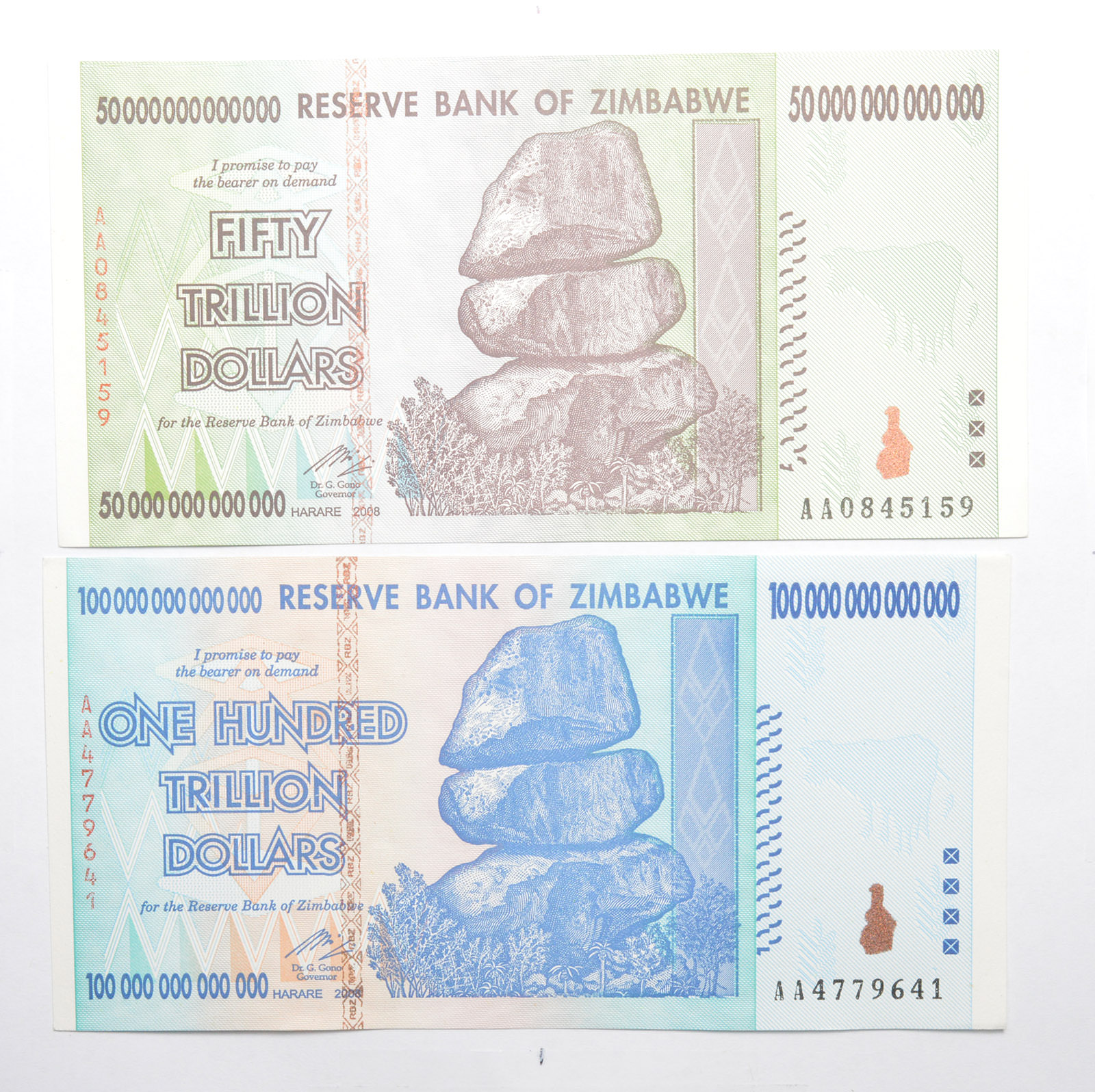 2008 100 50 Trillion Dollar Zimbabwe Uncirculated 2008 100 50 Trillion Dollar Zimbabwe Uncirculated