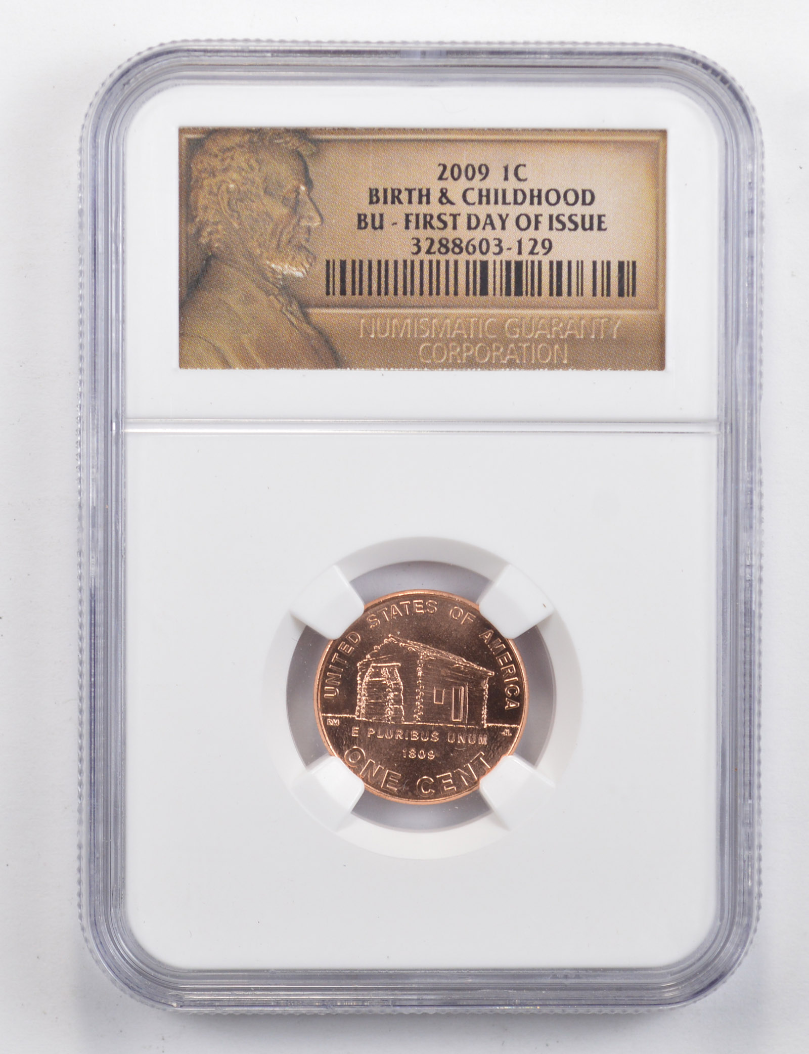 Ngc 2009 Lincoln 1c One Cent Birth & Childhood B. U First Day Of Issue