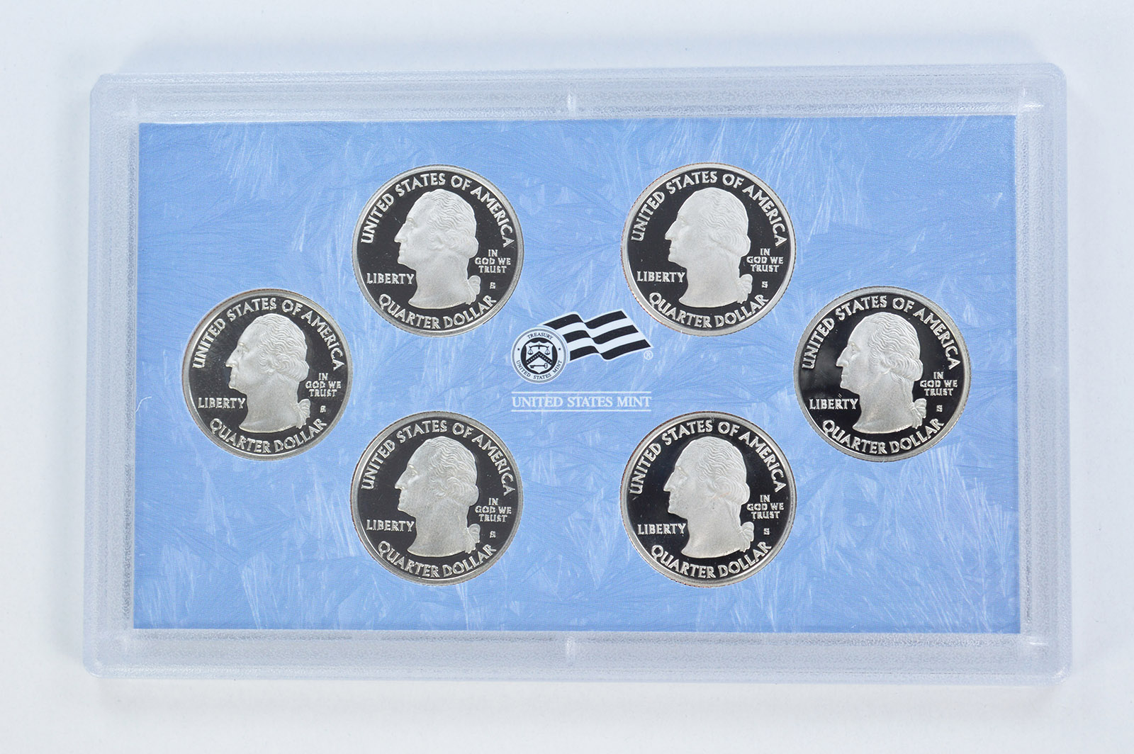 2009-S Proof Set Rivestito 6 Quarti Washington, Senza Scatola O - Foto 5