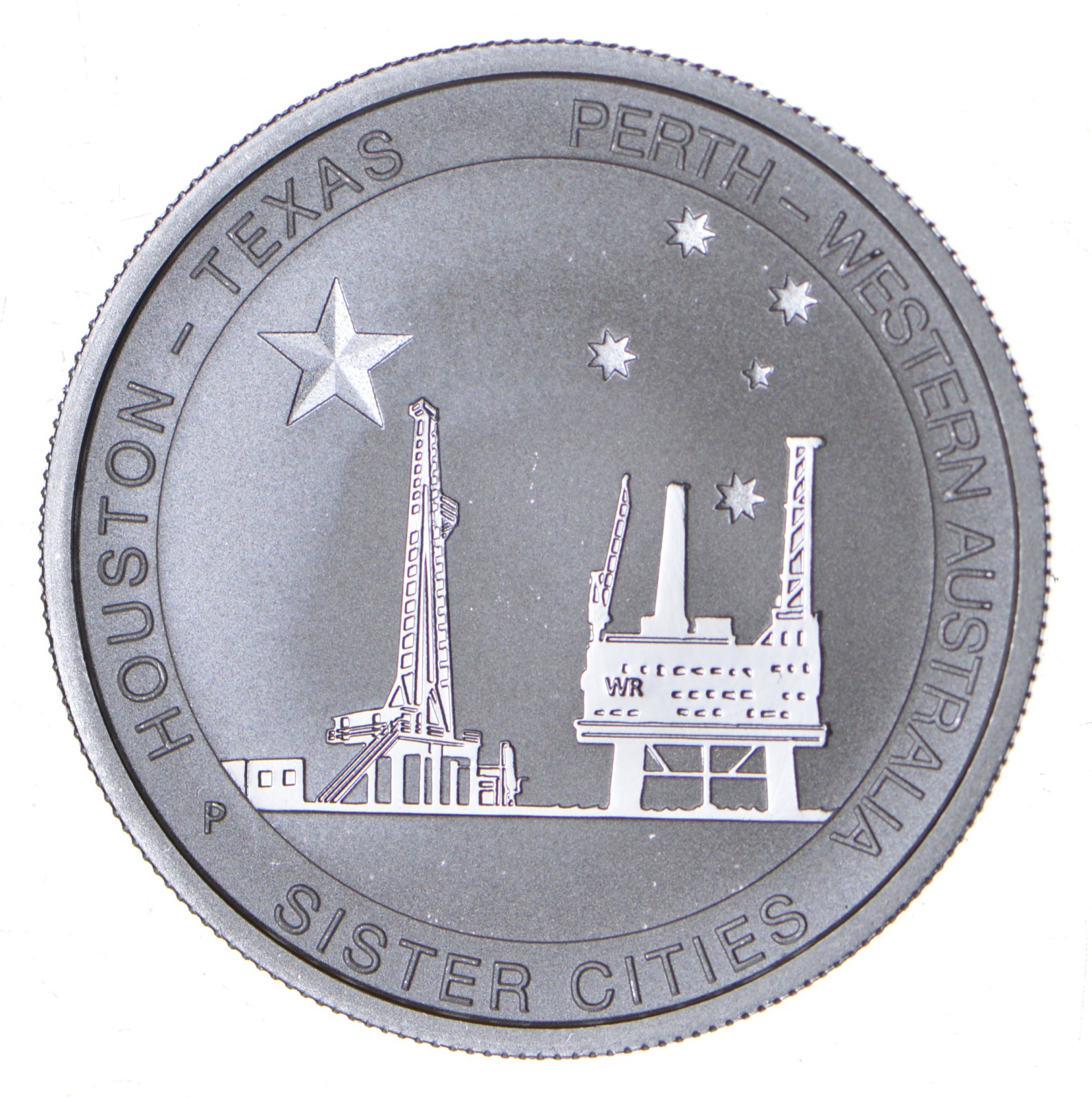 2014 Houston Texas Australia Sister Cities 1/2 oz .999 Silver
