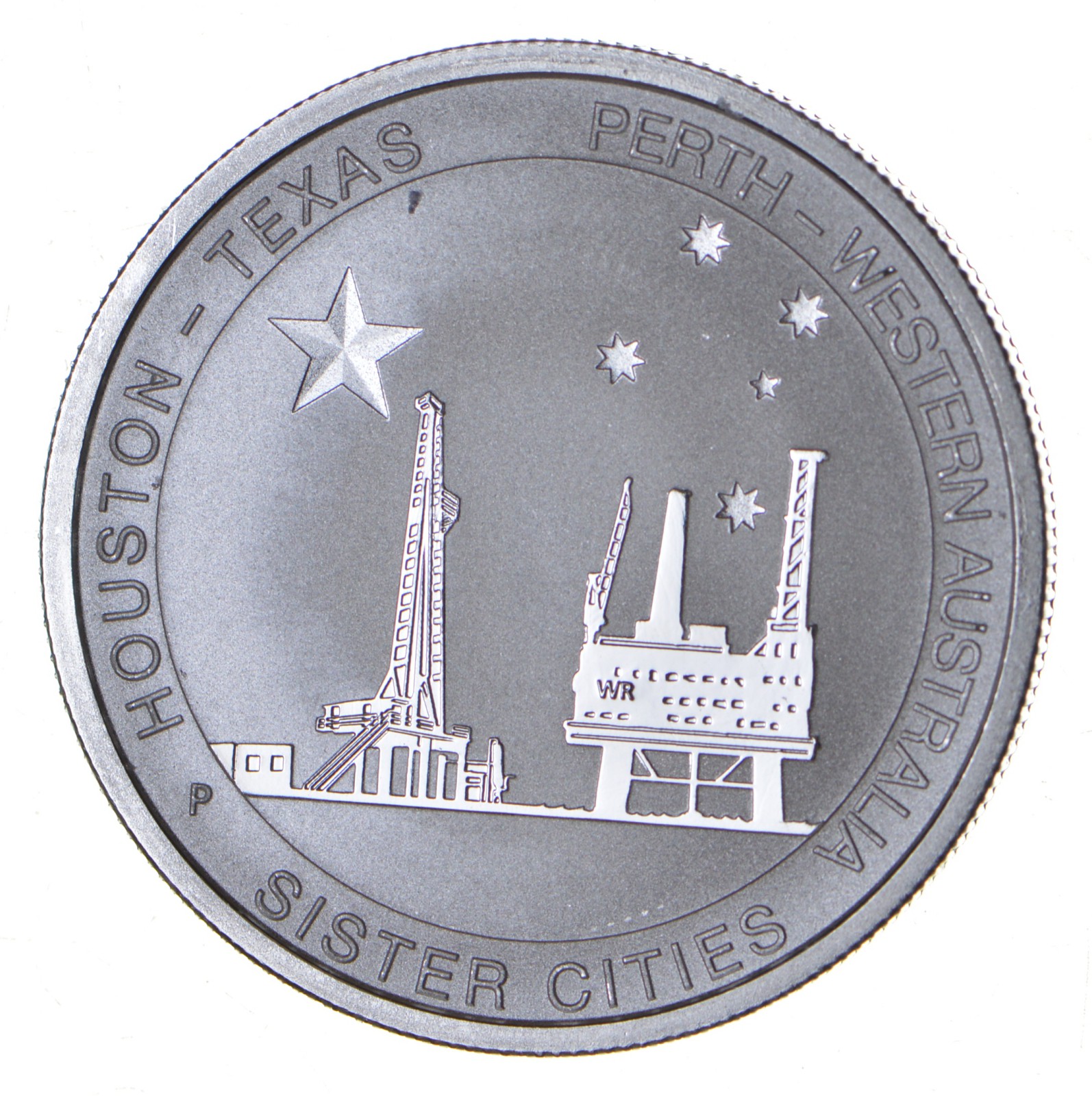 2014 Houston Texas Australia Sister Cities 1/2 oz .999 Silver