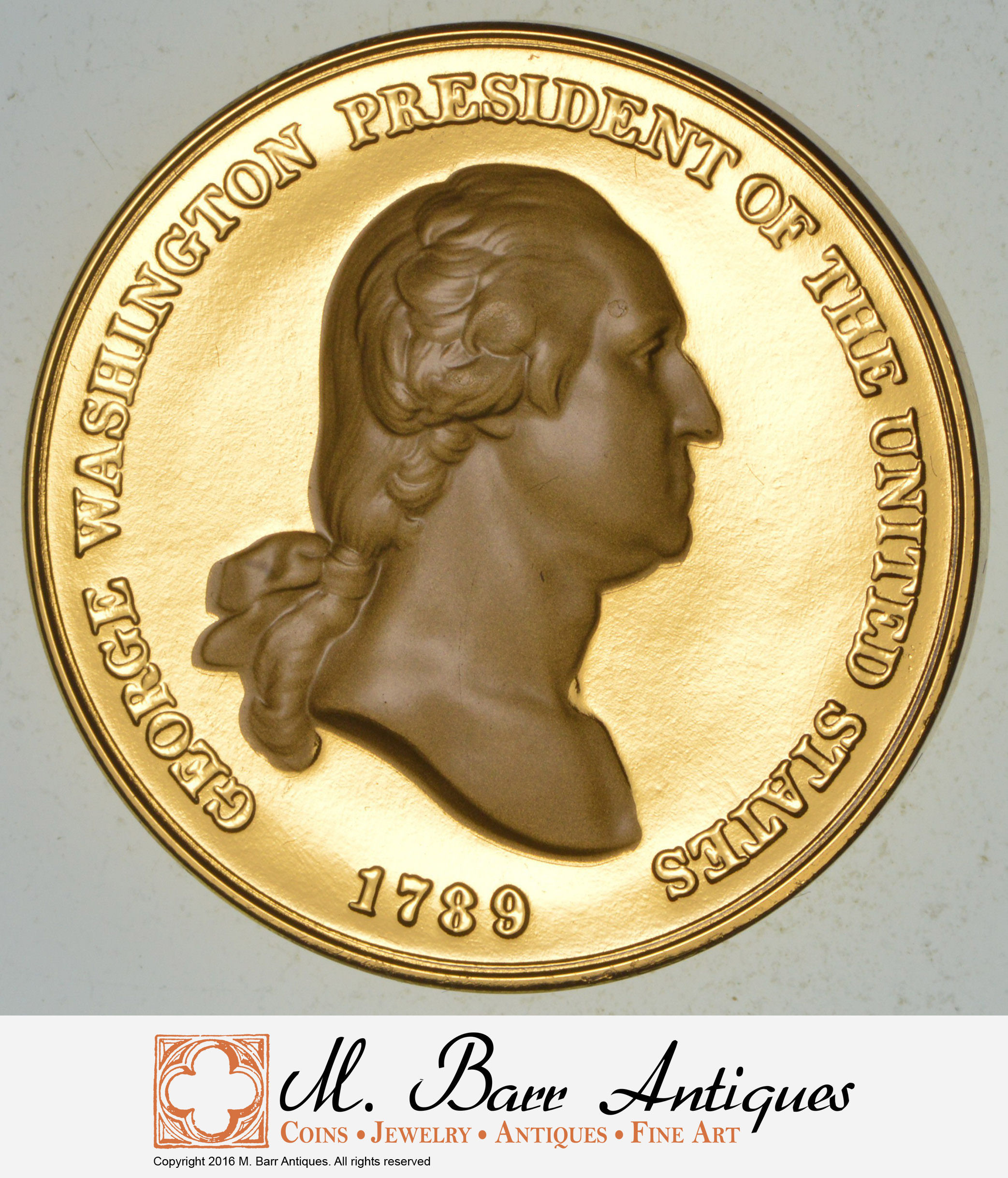 24K Gold US Mint Official Bronze Presidential Medal! Rare Property Room