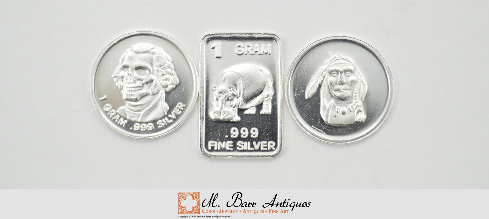 (3) Limited Edition 1 Gram .999 Fine Silver Pieces Great collection