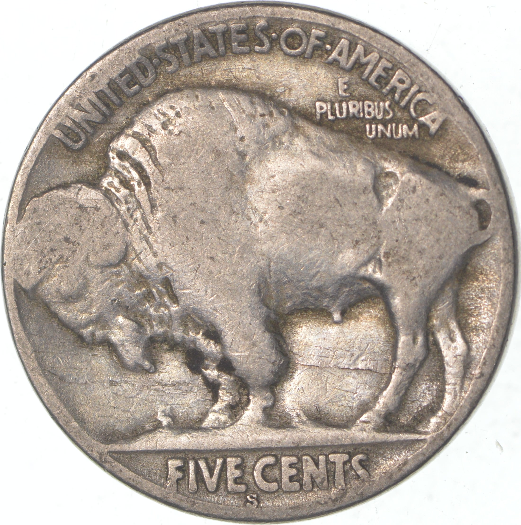 5c S Mint Marked 1919 Buffalo Indian Head Nickel Better Date High