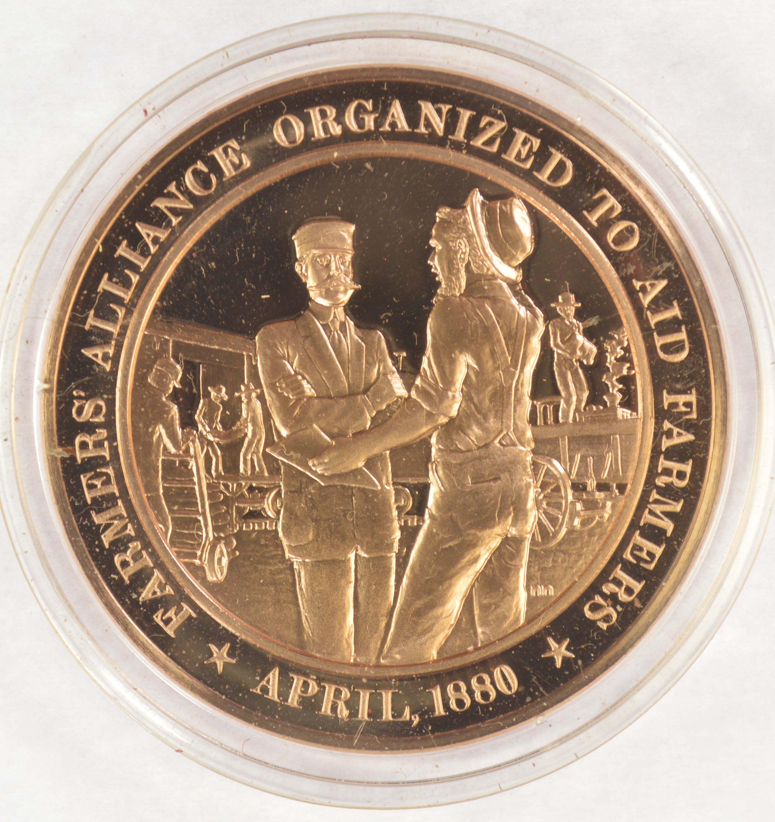 April 1880 Farmers Alliance Organized To Aid Farmers Bronze April 1880 Farmers Alliance Organized To Aid Farmers Bronze
