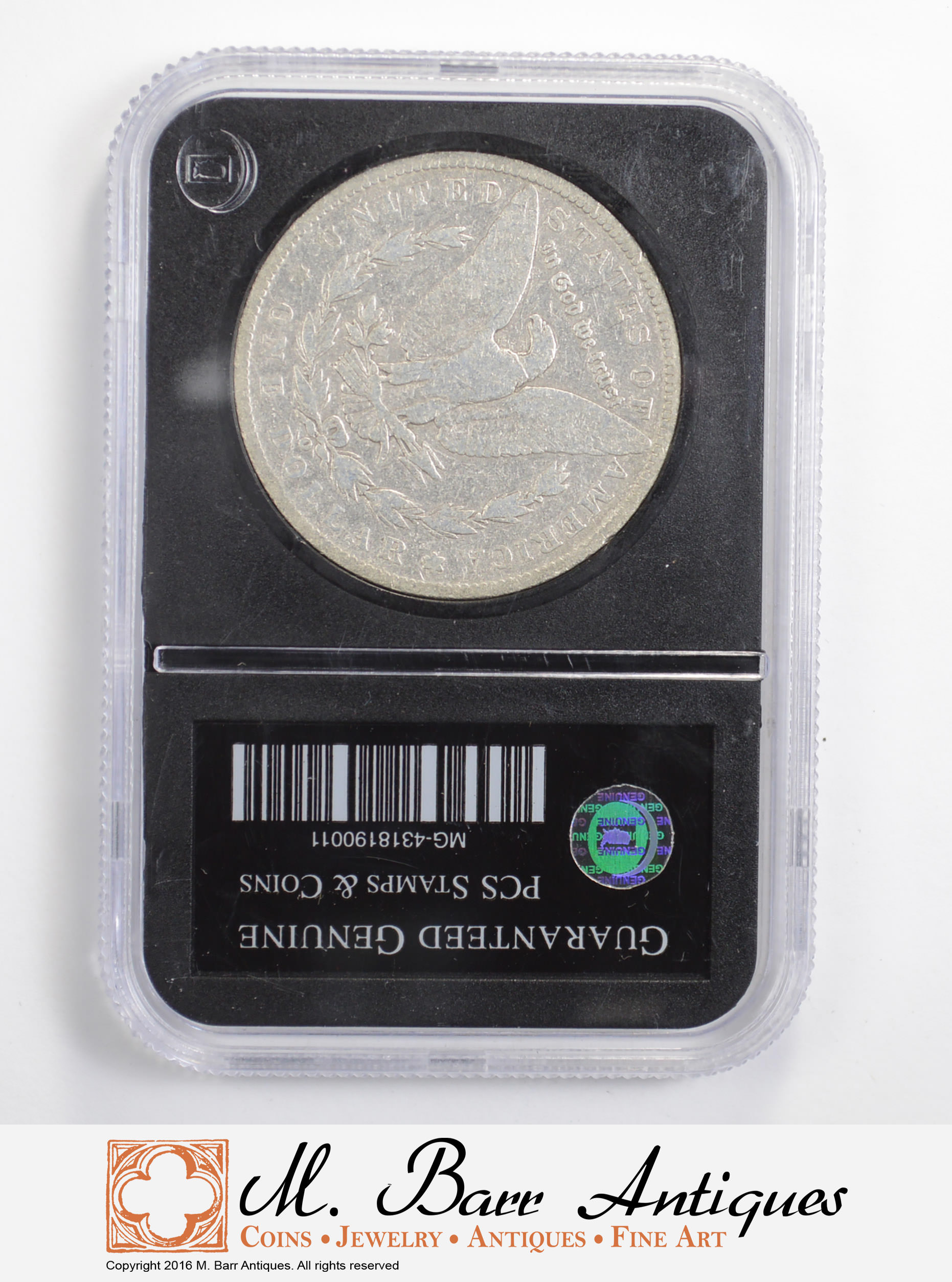 Authentic 1900O Silver Dollar Nice Holder Property Room