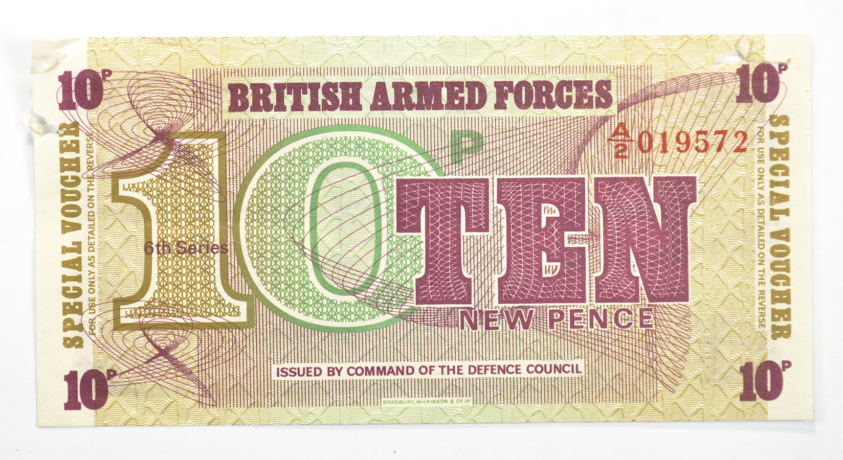 British Armed Forces 10 New Pence Special Voucher - 6th Series - Issued ...