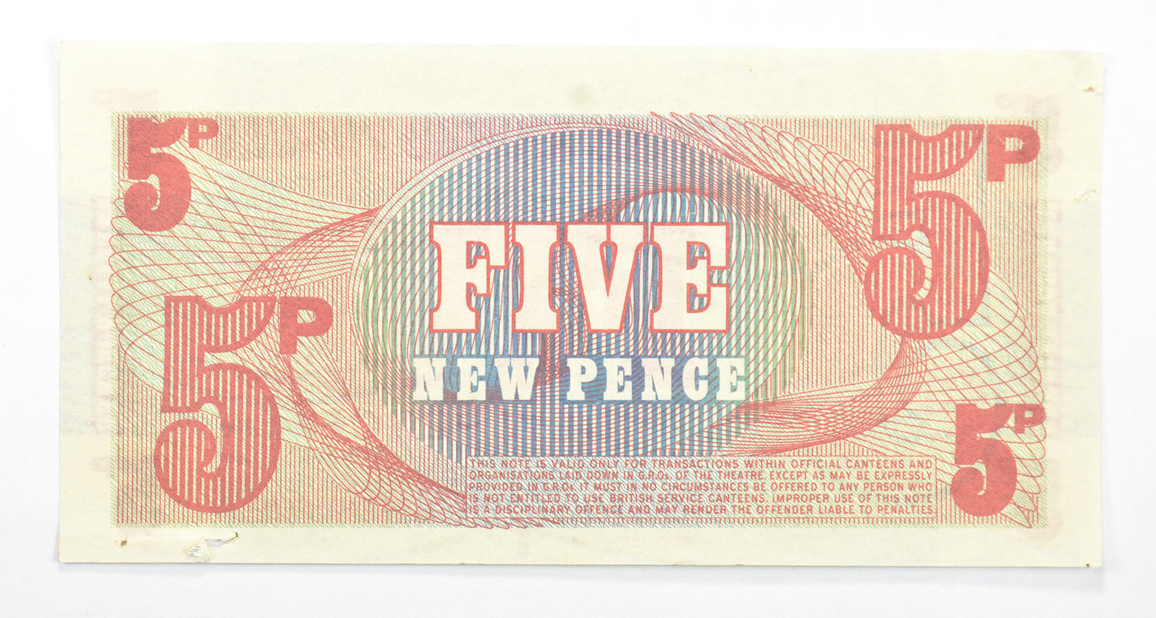 British Armed Forces 5 New Pence Special Voucher - 6th Series - Issued ...