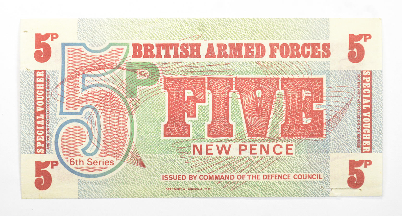 British Armed Forces 5 New Pence Special Voucher - 6th Series - Issued ...