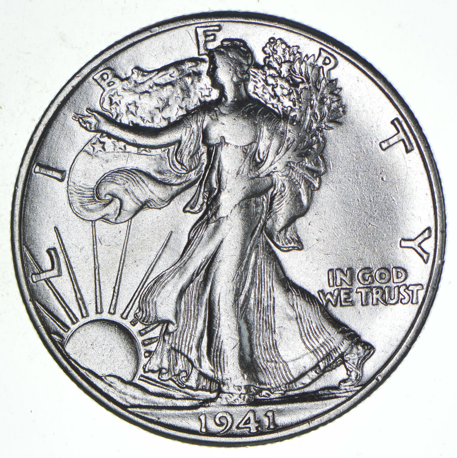 Choice Better Grade - Mintmarked 1941-D Walking Liberty Half Dollar ...