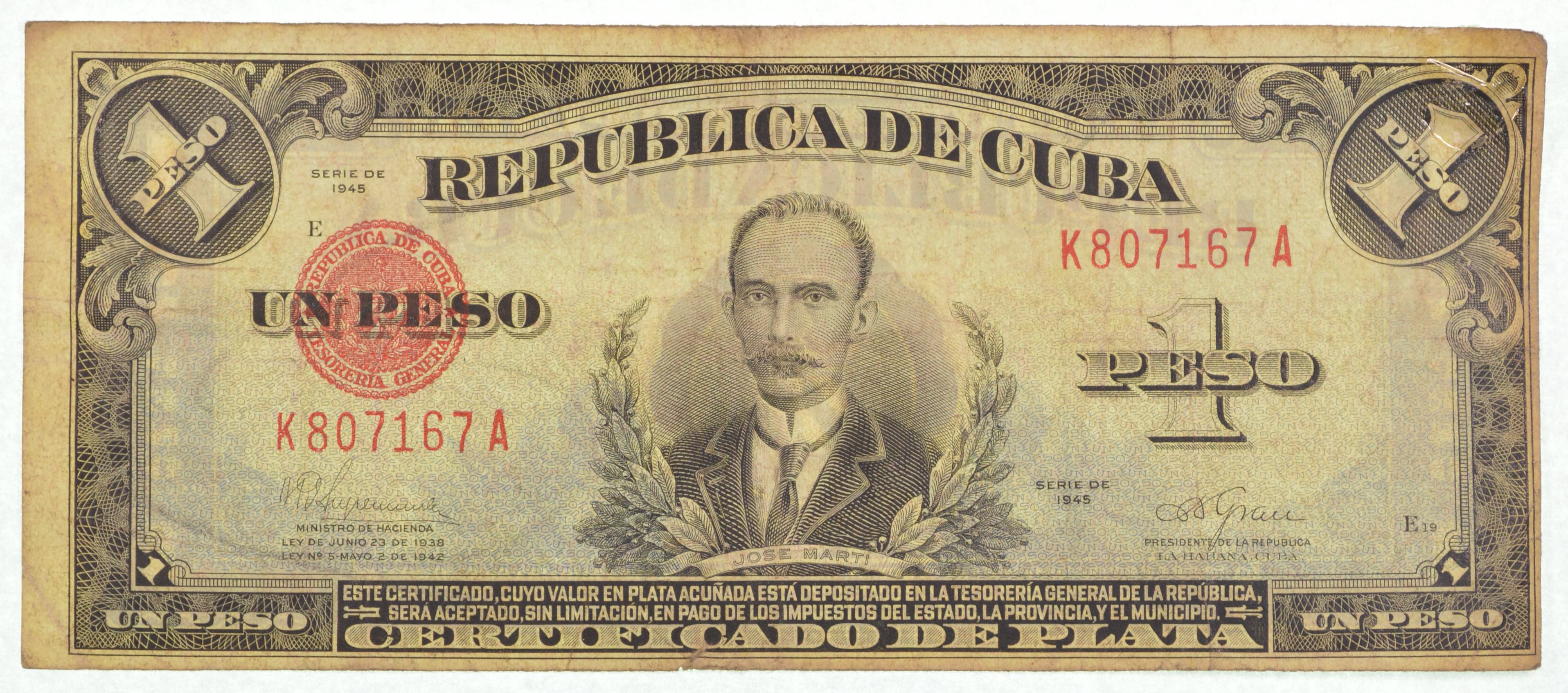 Collectible Cuban Paper Money Currency From Cuba Property Room