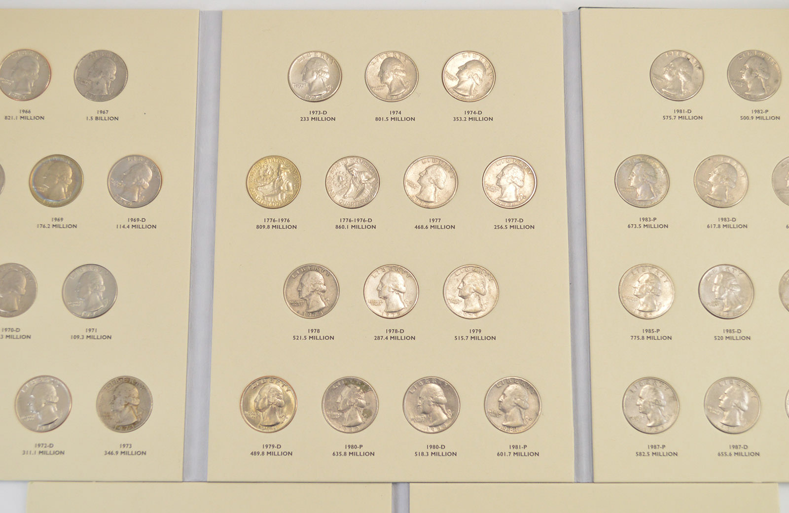 Complete Set State Quarter 2009 Territories US Coin Collection Nice