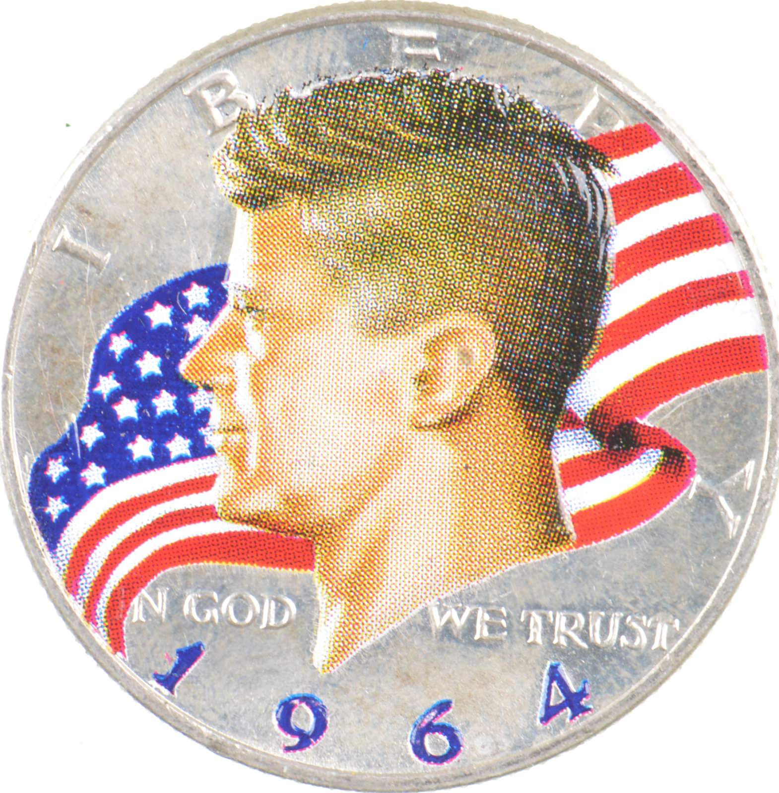 Custom - COLORIZED - 1964 Kennedy Half Dollar - High Collectible ...