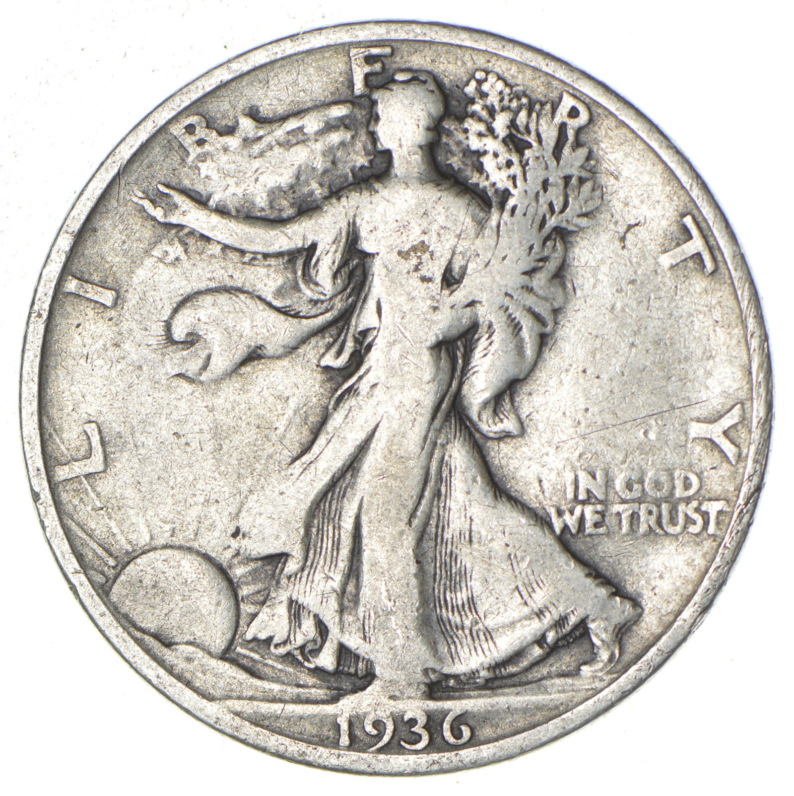 Difficult - 50c 1936-S Walking Liberty Half Dollar - Tough Mint Mark ...
