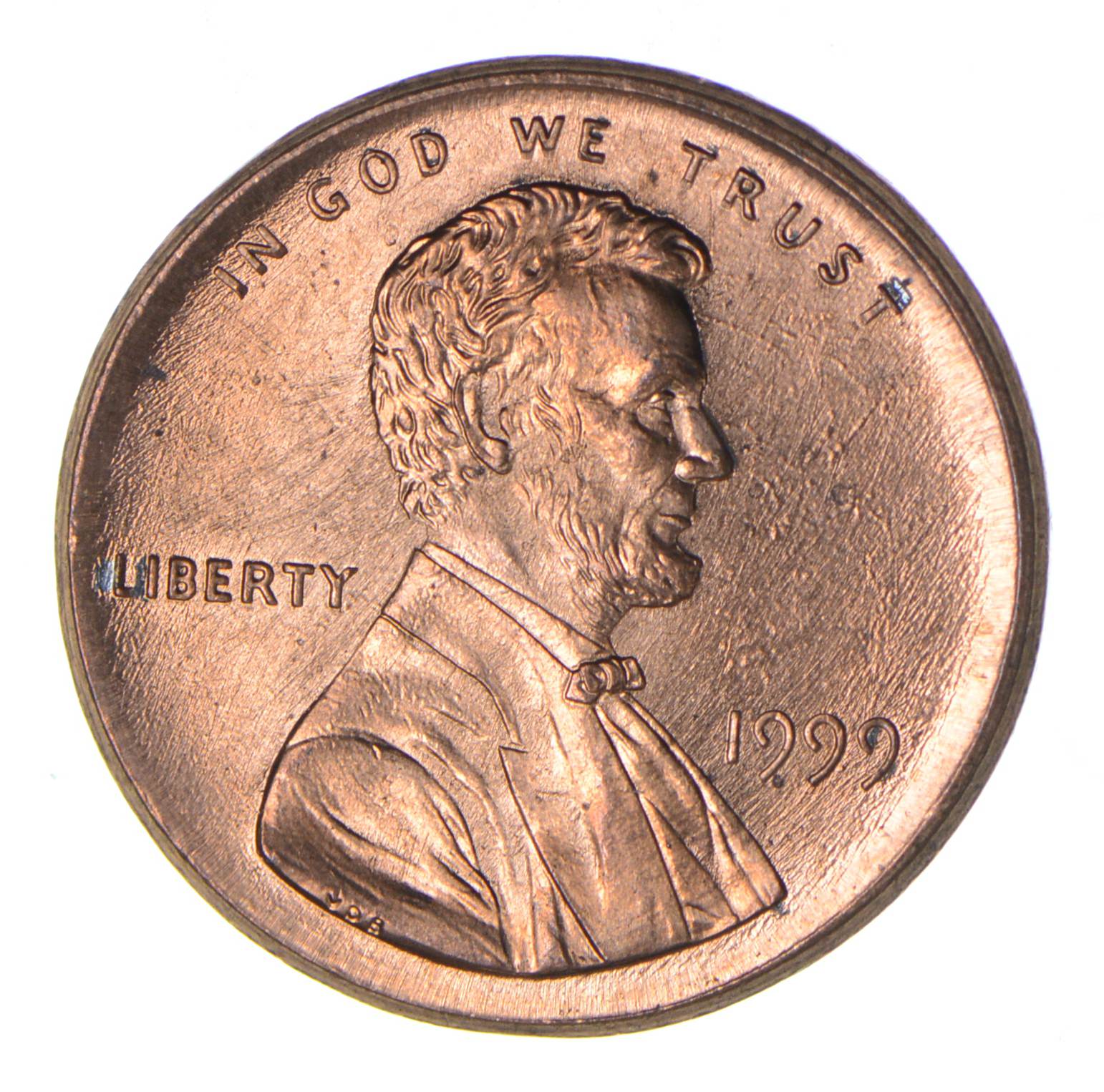 Error Broad Strike 1999 Lincoln Memorial Cent Gem Bu Cool