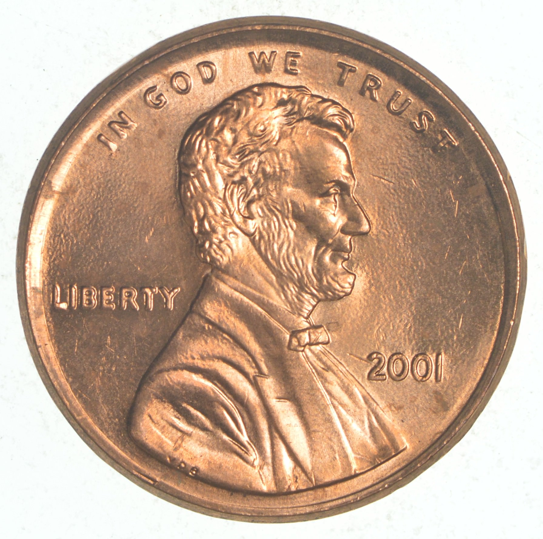 Error Broad Strike 2001 Lincoln Memorail Cent Gem Bu Cool