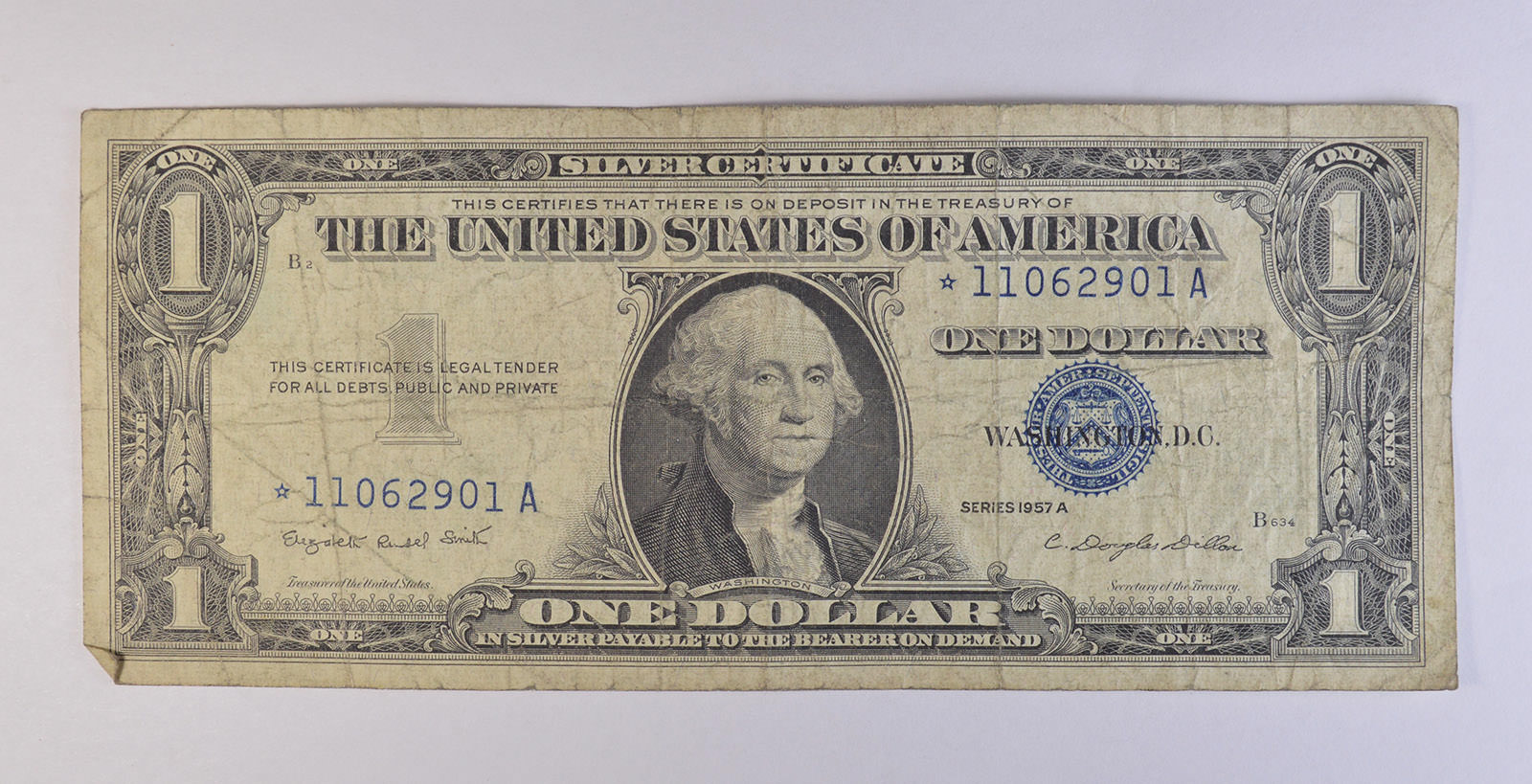 ERROR Replacement *Star* 1957 $1.00 Silver Certificate Replacement Note ...