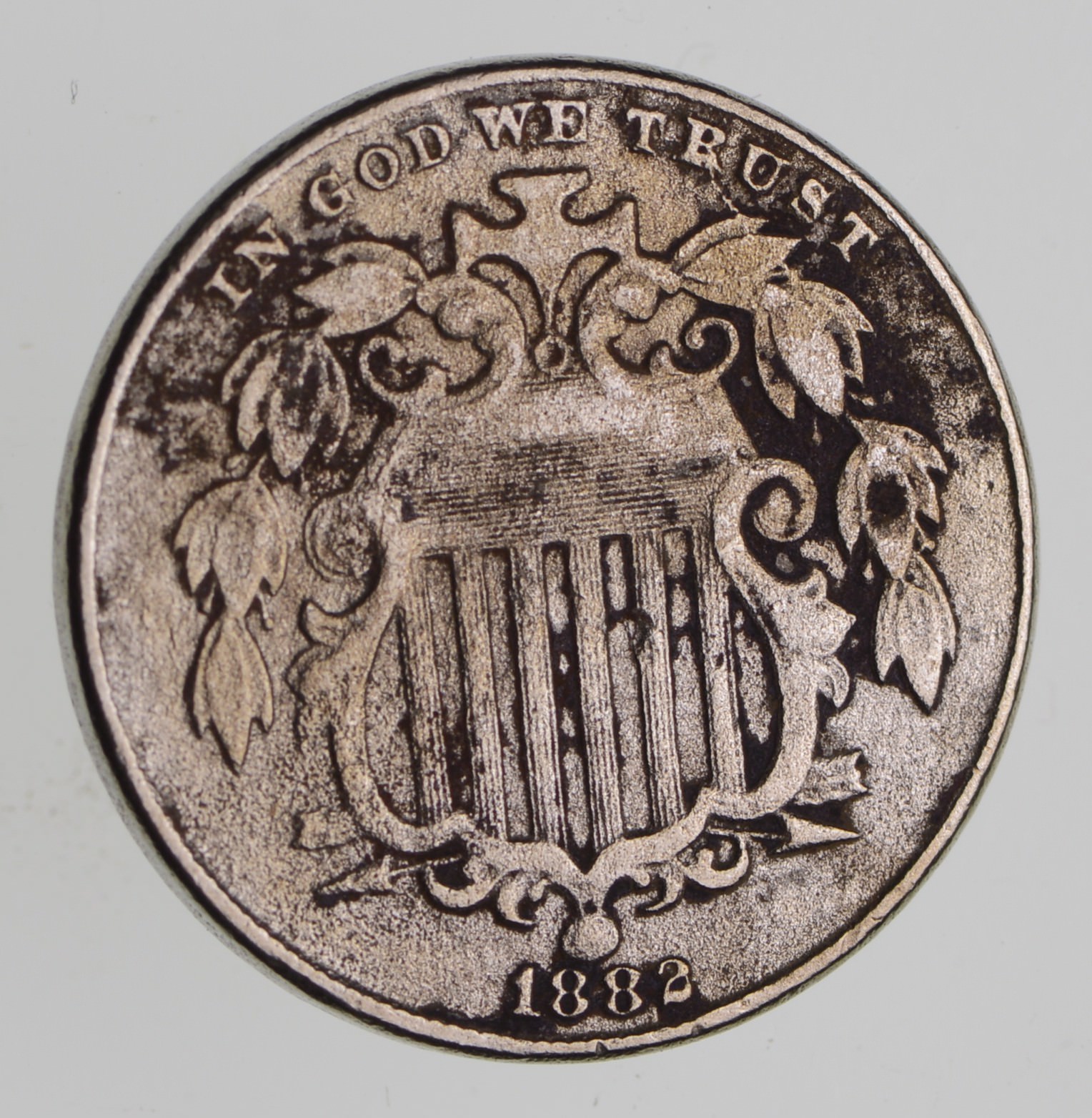 First US Nickel 1882 Shield Nickel US Type Coin Over 100 Years