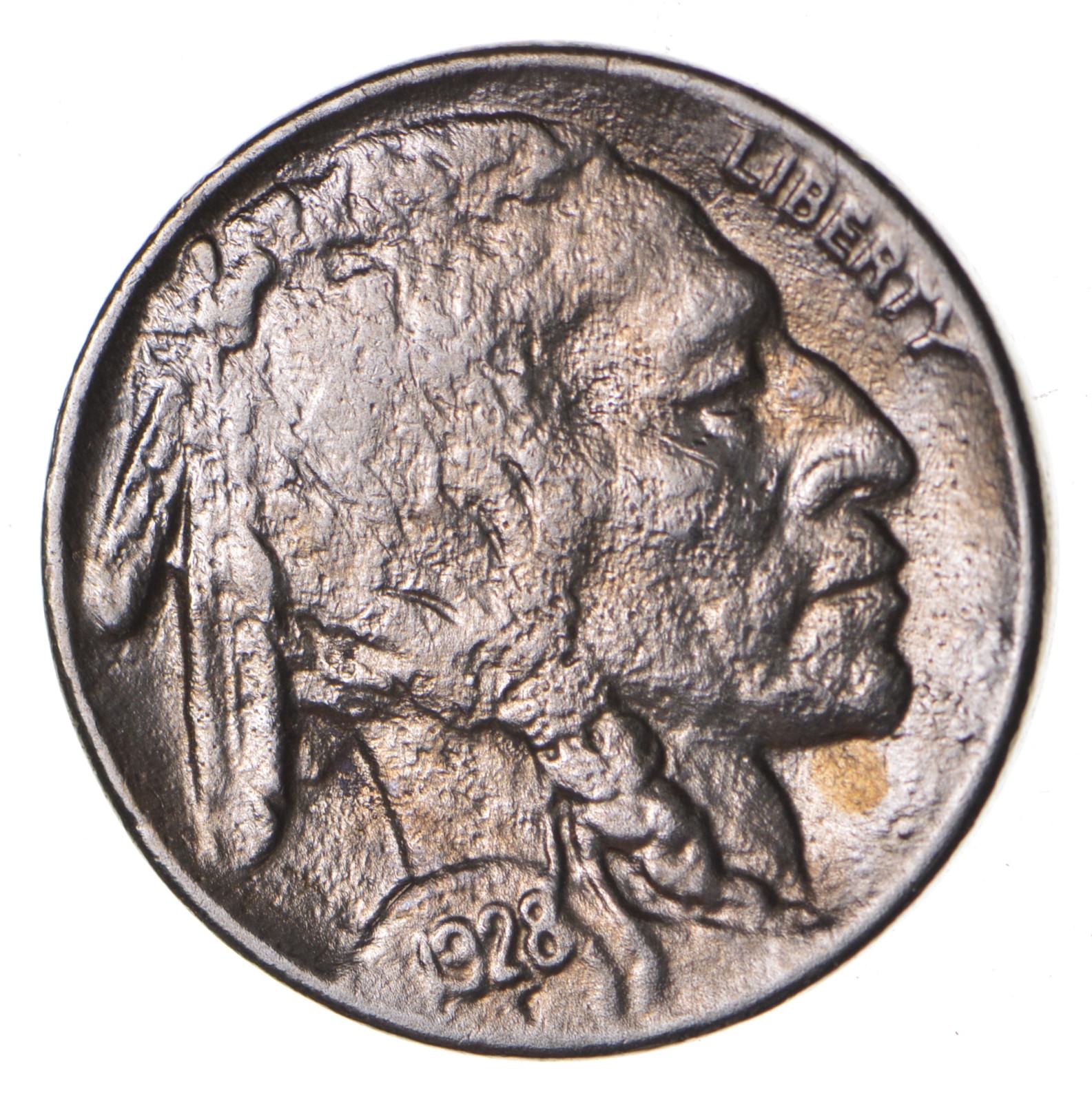 Sharp Coin FULL HORN - High Grade - TOUGH - 1928 Buffalo Nickel - Sharp Coin ...