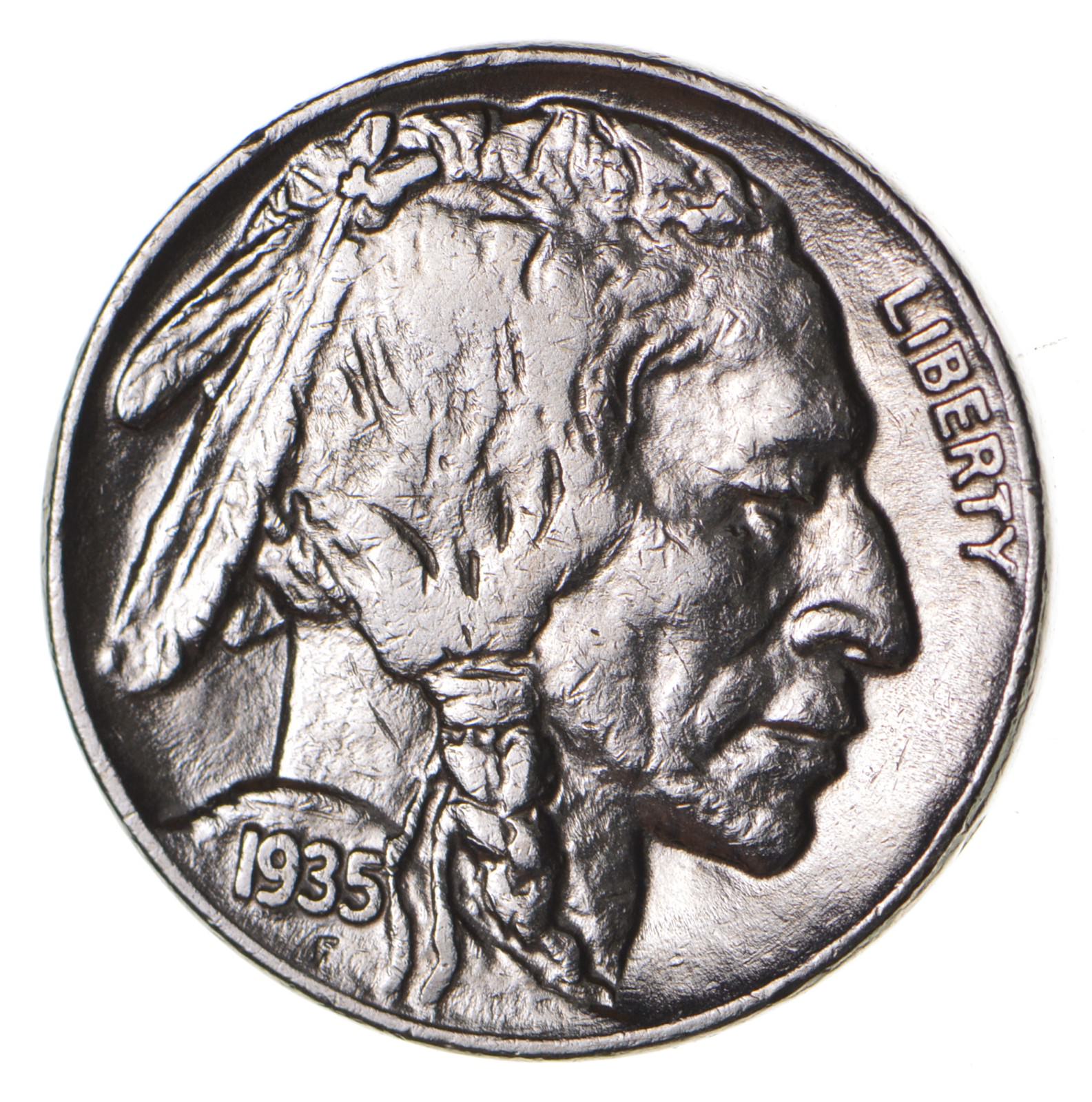 FULL HORN High Grade TOUGH 1935 Buffalo Nickel Sharp Coin