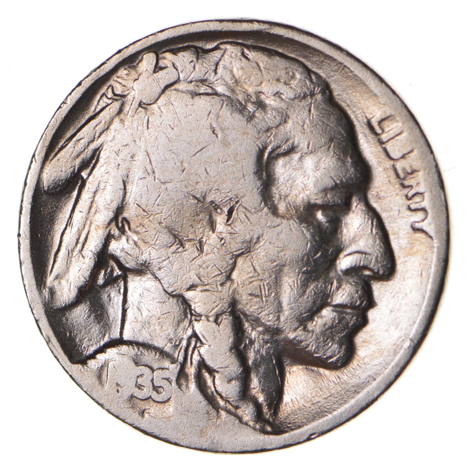 FULL HORN - High Grade - TOUGH - 1935-D Buffalo Nickel - Sharp Coin ...