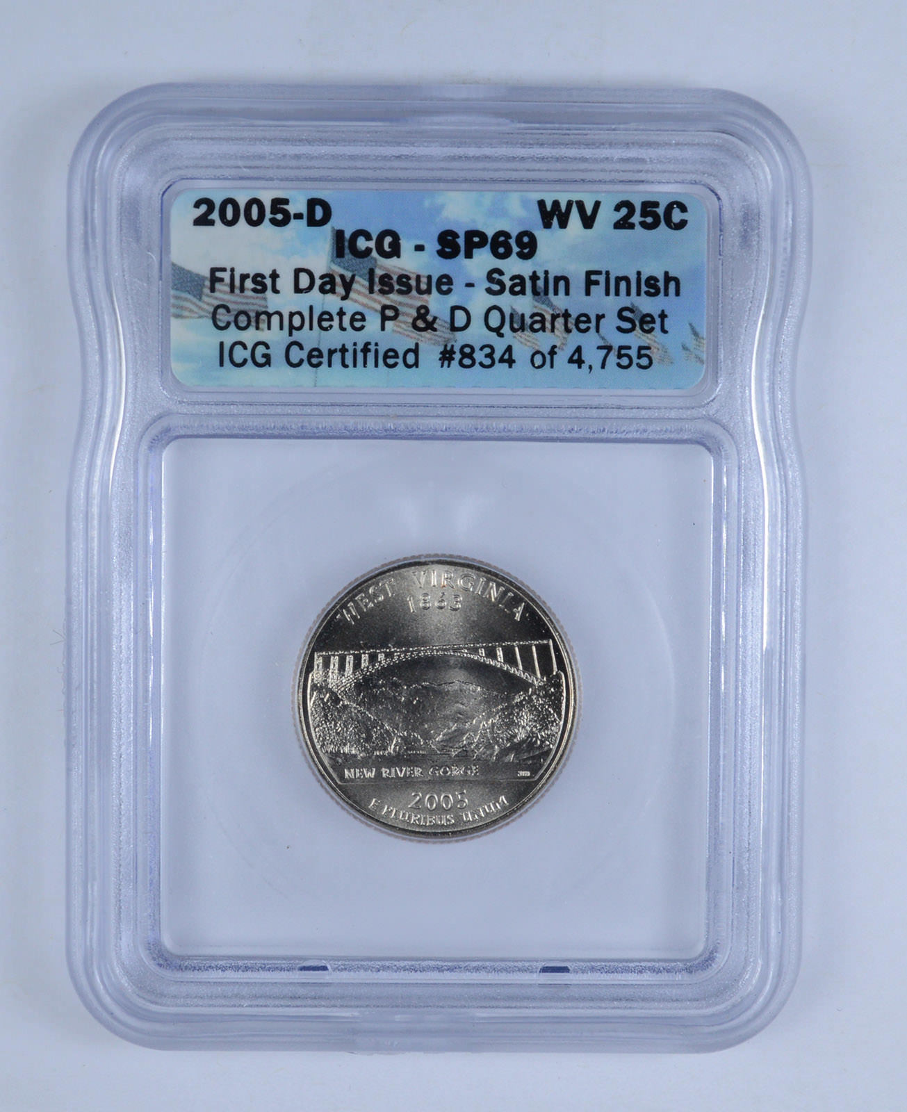 2005-D SATIN FINISH PCGS MS68 KENNEDY 50c