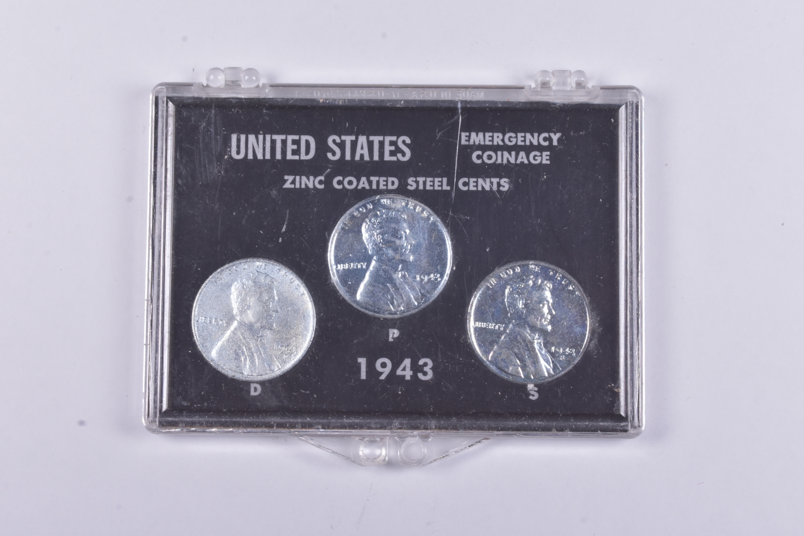 High Grade 1943 P D S Complete Set Lincoln Wheat STEEL WWII 'Silver ...