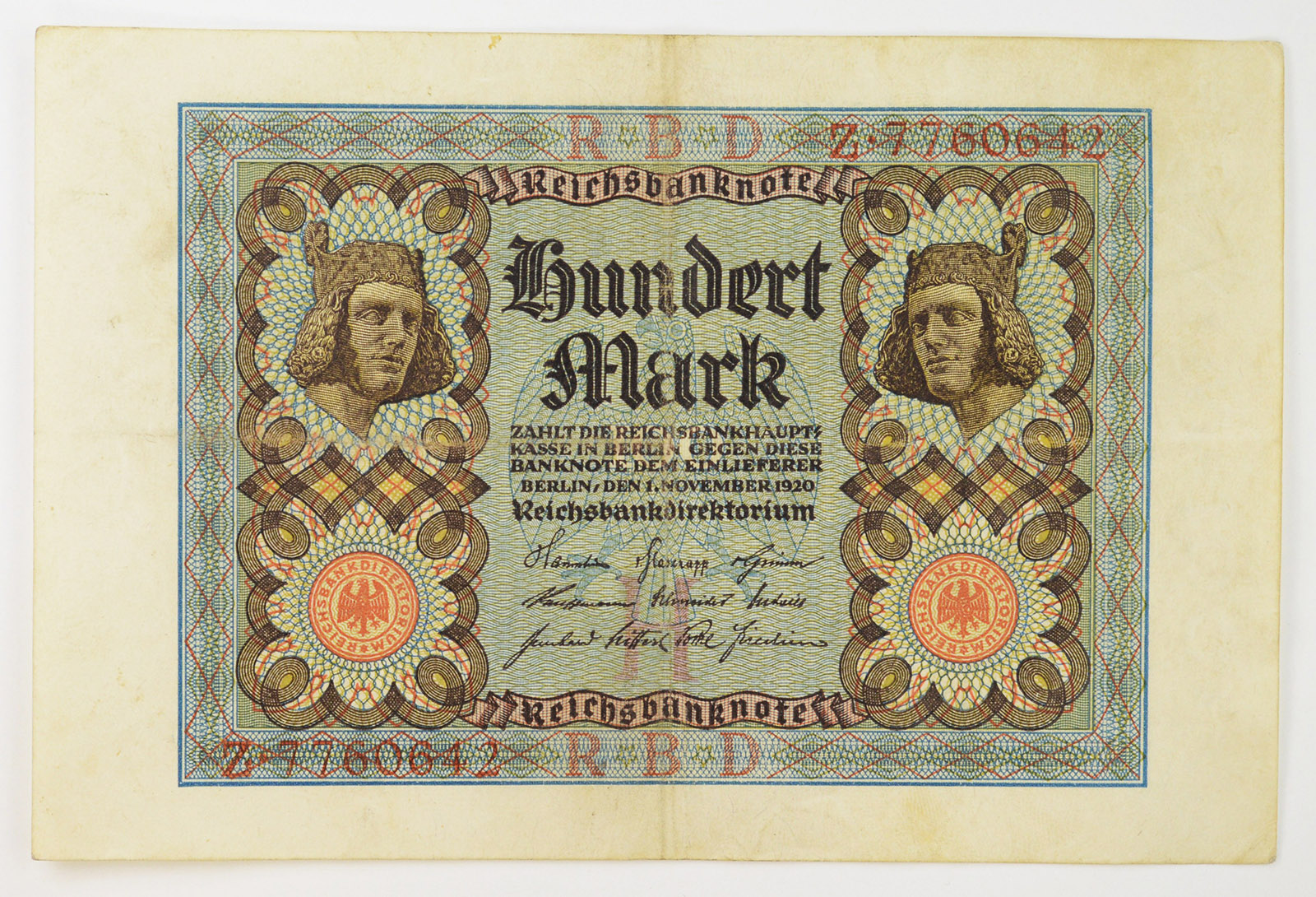 Historic 1908 Berlin 100 Reichsmark - German Collectible Reichsbanknote ...
